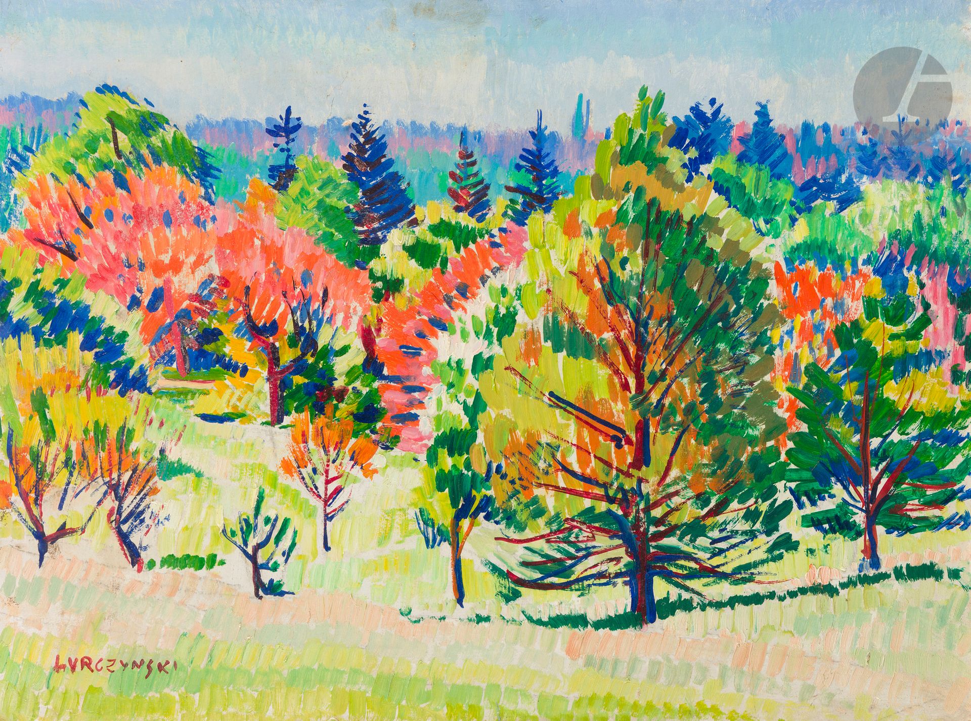 Mieczysław LURCZYŃSKI (1907-1992)
Landscape
Oil on cardboard.
Signed lower left.
54 x 72.5 cm

[POLONICA, POLISH ART]