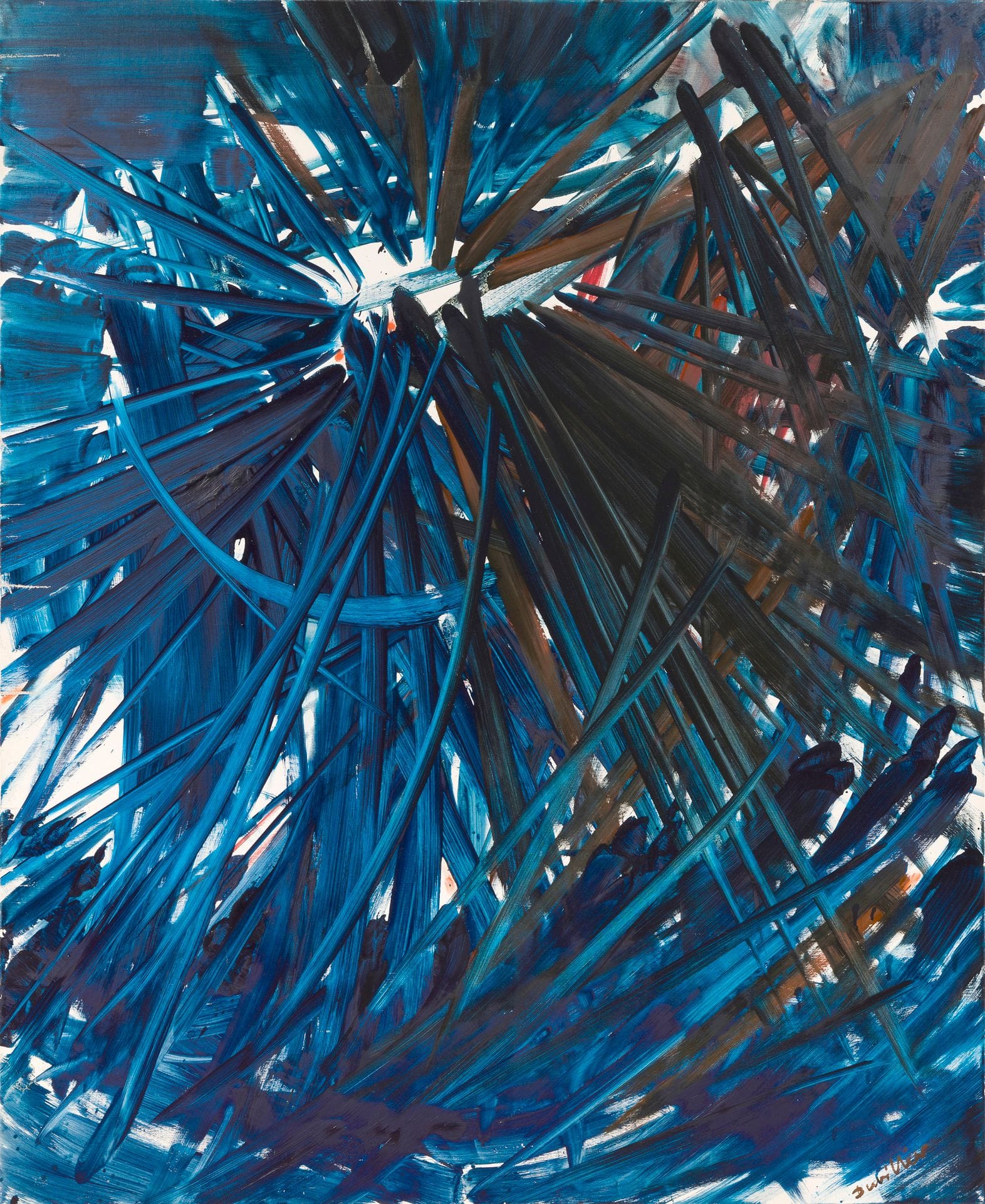 René DUVILLIER (1919-2002)
Luminaire sur la mer, 1963
Huile sur toile.
Signée en bas à droite.
Signée, datée et titrée au dos.
162 x 130 cm