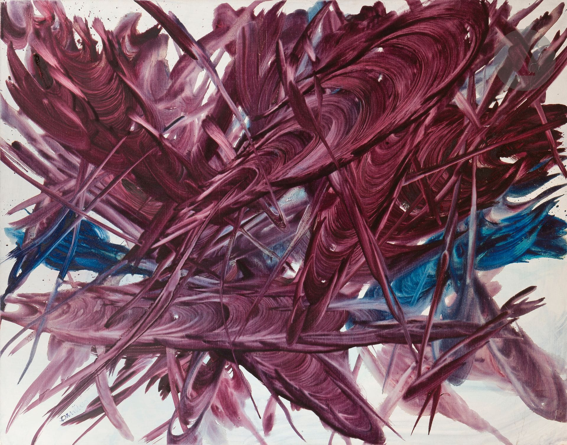 René DUVILLIER (1919-2002)
Fêtes du ciel, 1961
Oil on canvas.
Signed lower left.
Signed, dated and titled on back.
114 x 146 cm