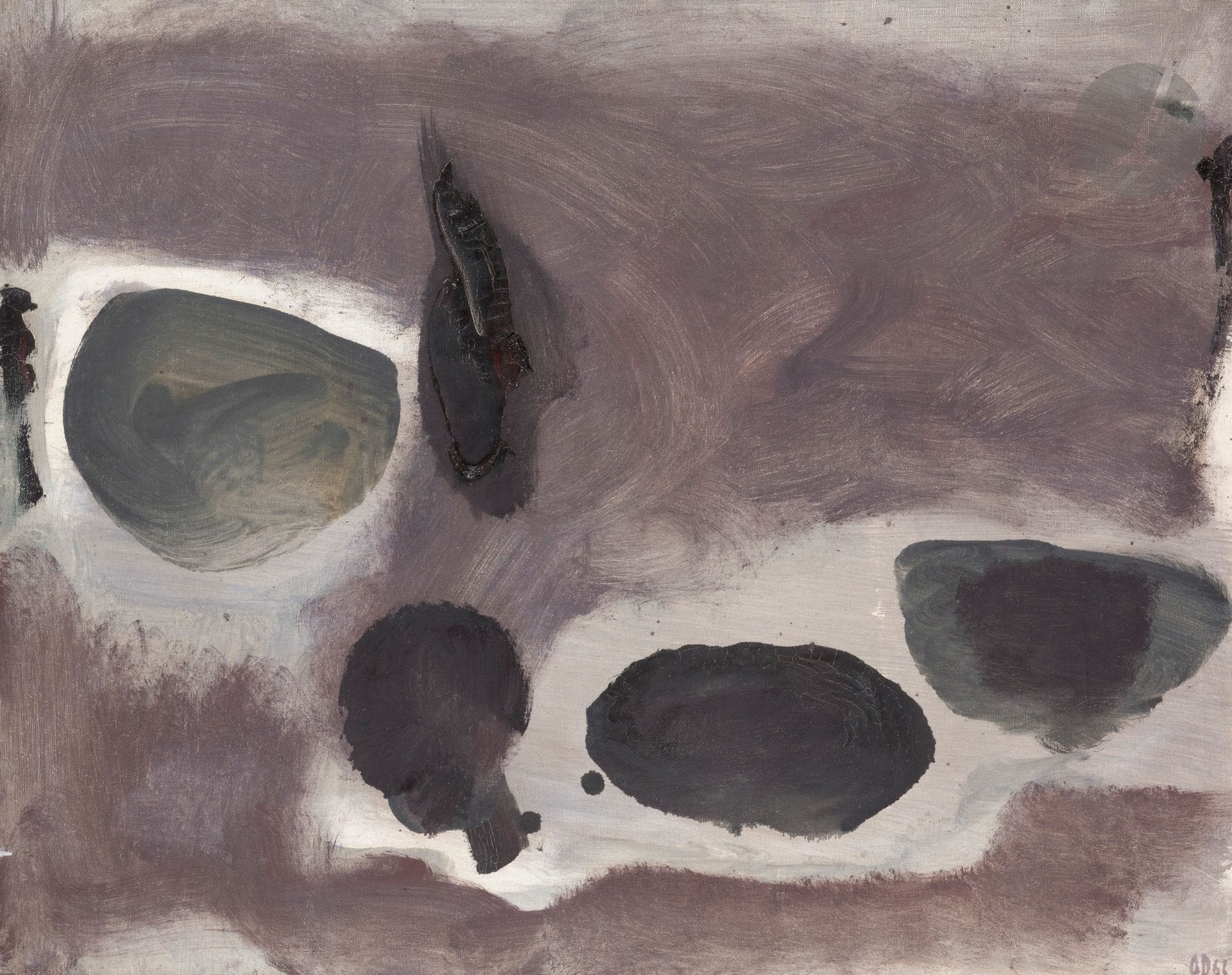 Olivier DEBRÉ (1920-1999)
Les Marecottes, 1963
Huile sur toile.
Monogrammée et datée en bas à droite.
Signée, datée, titrée et dédicacée au dos.
(Petites restaurations).
65 x 80,7 cm

Cette œuvre sera incluse au Catalogue Raisonné des œuvres d’Olivier Debré actuellement en cours de préparation par le CCC OD (Centre de création contemporaine Olivier Debré, Tours), en collaboration avec Madame Sylvie Debré-Huerre, ayant droit de l'artiste. 

Un certificat de Madame Sylvie Debré-Huerre, en date du 5 novembre 2024, sera remis à l’acquéreur.