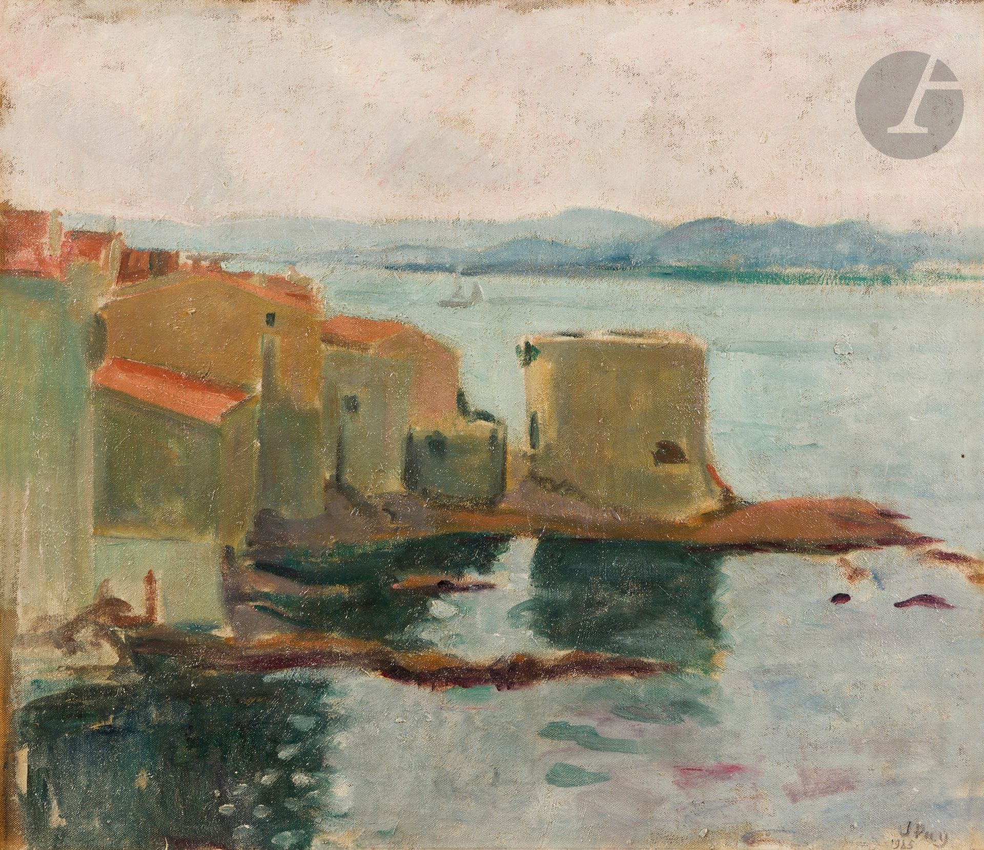 Jean PUY (1876-1960)
Saint-Tropez, le Soir, 1935
Huile sur toile.
Signée et datée en bas à droite.
60 x 73 cm

Provenance : 
- Vente Mes Chambelland-Giafferi-Doutrebente, Menhold, Garches, 20 avril 2000, n° 122.
- Collection de Madame M., France.

Bibliographie : 
Suzanne Limouzi, Louis Fressonnet-Puy, Marion Chatillon-Limouzi, Brigitte et Jean-Luc Rocher, Jean Puy, Catalogue raisonné de l'œuvre peint, Roanne Loire : Les Amis de Jean Puy, 2001, n° 30103, reproduit p. 279.