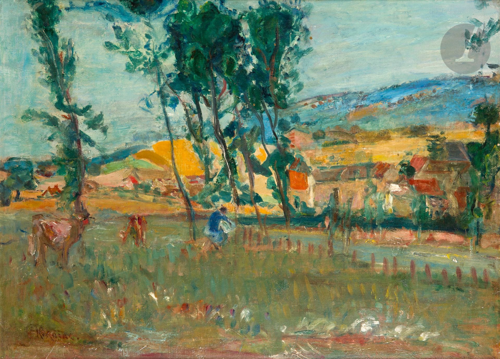 Michel KIKOÏNE (1892-1968)
Animated landscape
Oil on canvas.
Signed lower left.
(Heavy canvas).
53 x 72 cm

We would like to thank Monsieur Choureau-Kikoïne for confirming the authenticity of this work.