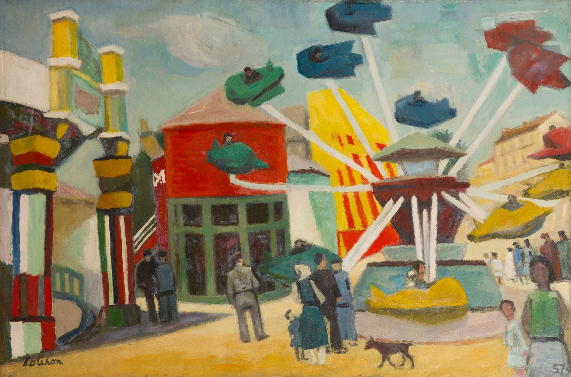 Robert LOTIRON (1886-1966)
La Fête à Neuilly, 1957
Huile sur toile.
Signée en bas à gauche.
Datée en bas à droite.
73 x 116 cm

Provenance : 
Collection de l'artiste Robert Lotiron. Par descendance.

Exposition : 
3ème Exposition d'Art figuratif organisée par le journal Asahi, Tokyo, Osaka, Kyoto, 1960, catalogue, n° 50.