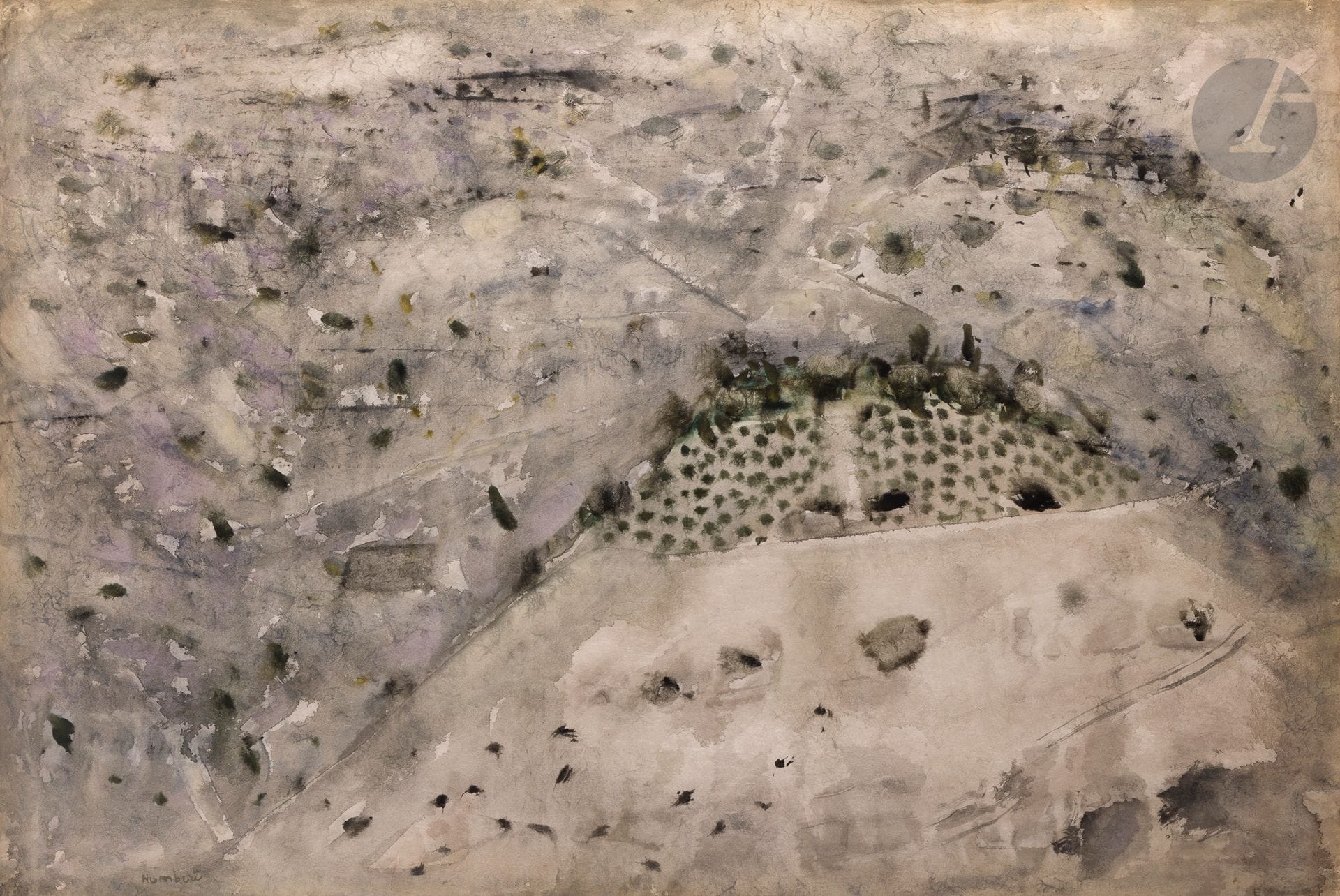 Pierre HUMBERT (1929-2016)
Winter cold, 1968
Watercolor and gouache.
Signed lower left.
65 x 92 cm

Provenance : 
Galerie Framond, Paris (label on back of mount).
 
Also by the same artist: Les Marnes, 1970, watercolor and gouache, unsigned, 65 x 91 cm, Provenance: Galerie Framond, Paris.