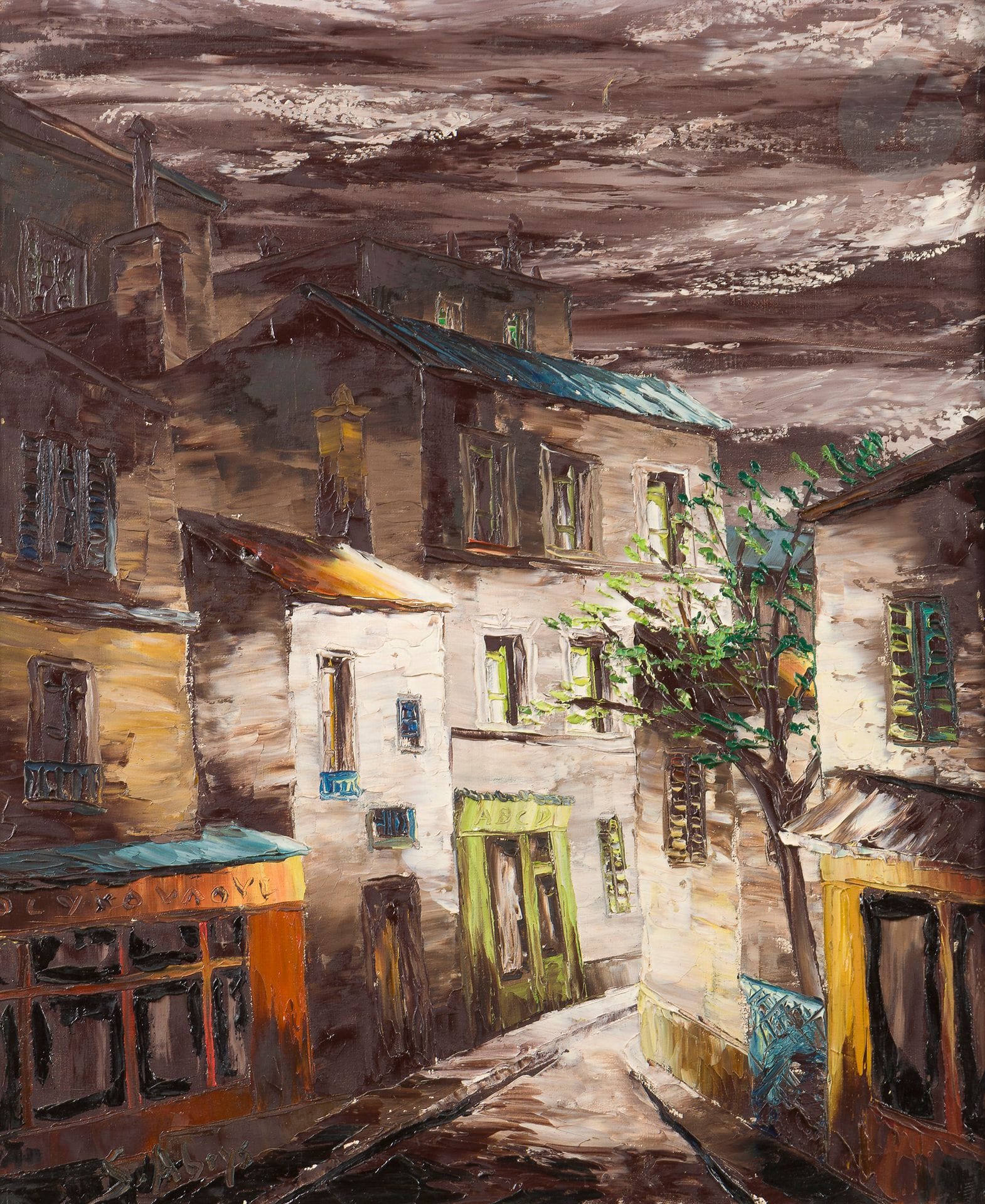 Léon SCHWARTZ-ABRYS (1905-1990)
Ruelle en ville
Huile sur toile.
Signée en bas à gauche.
59 x 54 cm