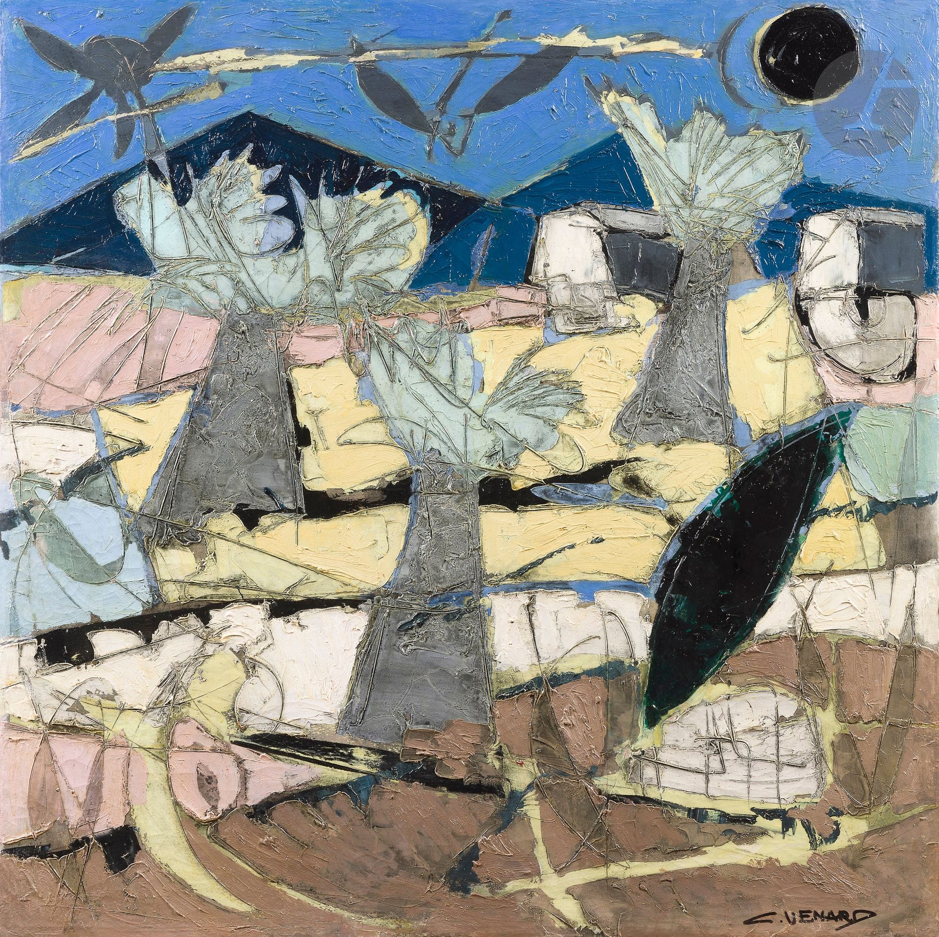 Claude VENARD (1913-1999)
Landscape with trees
Oil on canvas.
Signed lower right.
100 x 100 cm

Provenance : 
- Hammer Galleries, New York.
- Private collection, Paris.