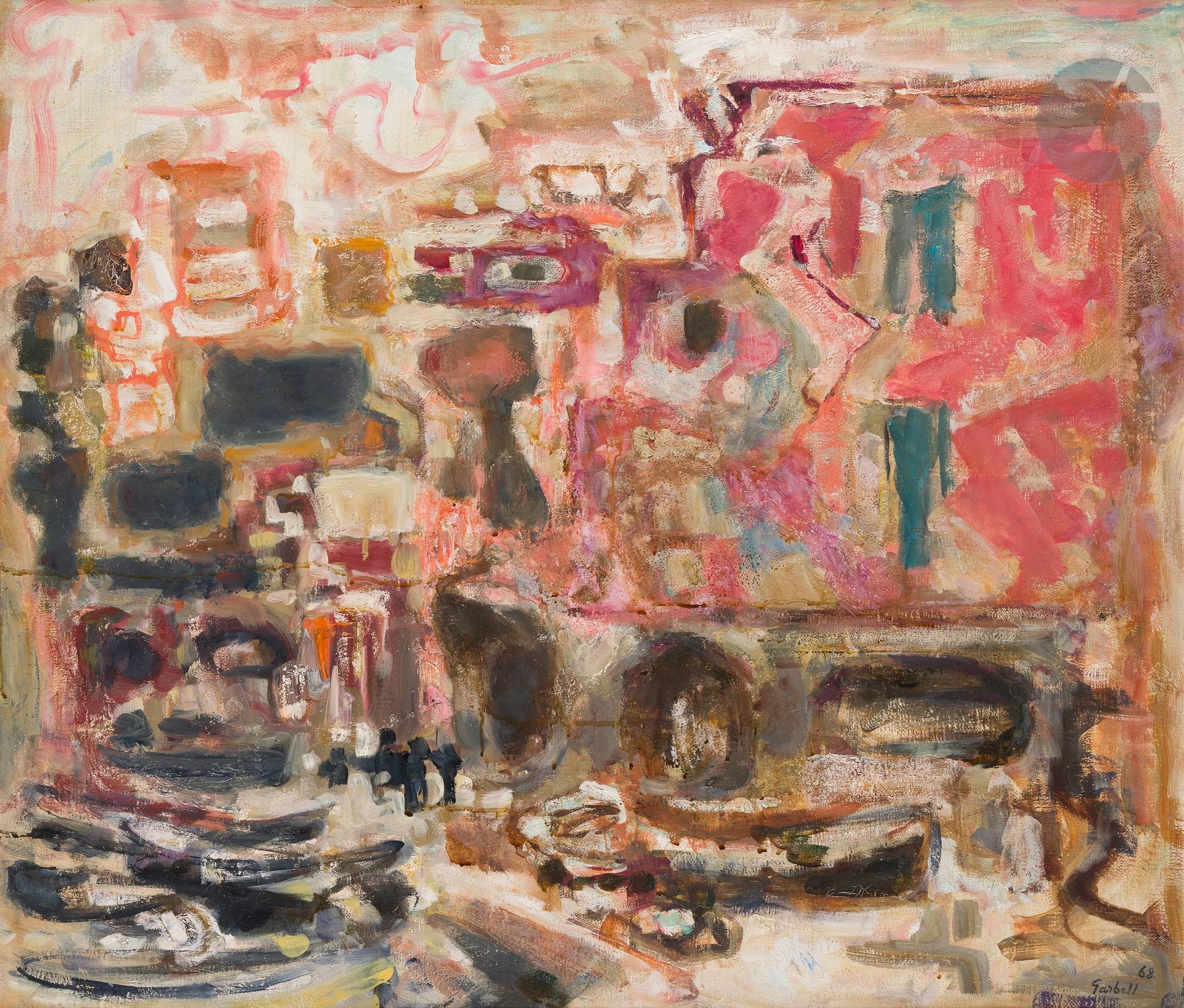 Alexander Sacha GARBELL (1903-1970)
Animated harbor, 1968
Oil on canvas.
Signed and dated lower right.
85 x 100 cm

Provenance : 
Galerie Framond, Paris (label on back).