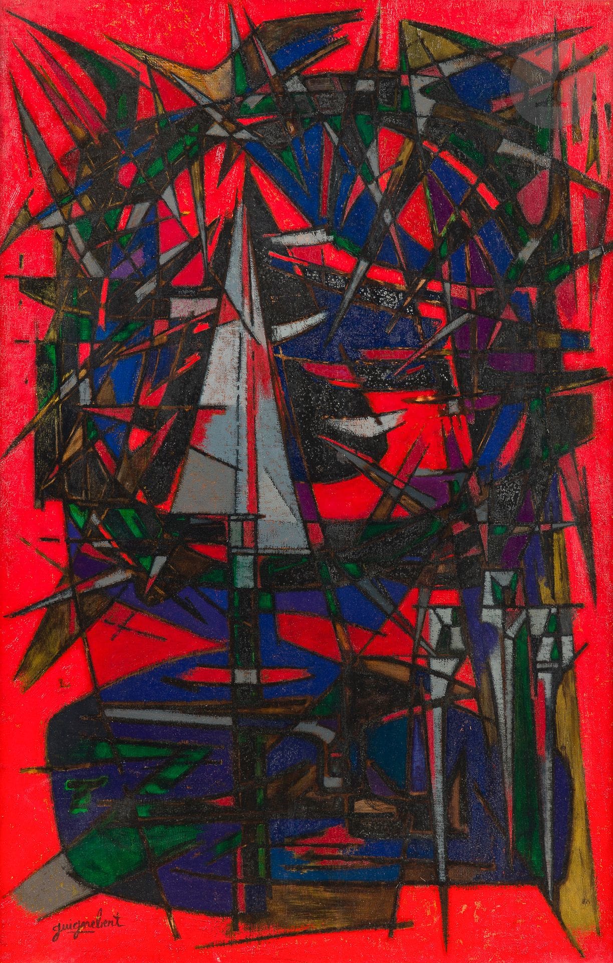 Jean-Claude GUIGNEBERT (1921-1989)
Sailboat
Oil on canvas.
Signed lower left.
Signed on the stretcher.
100 x 65 cm