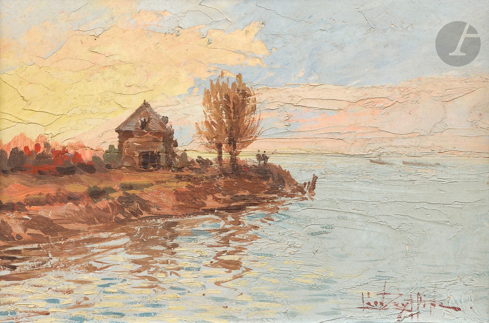 Léon ZEYTLINE (1885-1962)
Temps pluvieux au village, 1934 - Les Pêcheurs sur la rive
2 huiles sur panneau.
Signée et datée en bas à gauche.
Titrée au dos.
Signée en bas à droite.
16 x 22 cm - 15 x 25 cm