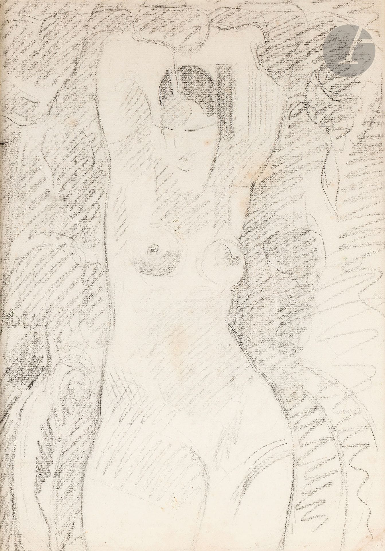 Emmanuel GONDOUIN (1883-1934)
Study of a woman - Nude with arms raised - Woman in a state of languor
3 charcoals or graphite.
Studio stamps.
23 x 29 cm - 44 x 30 cm - 40 x 56 cm