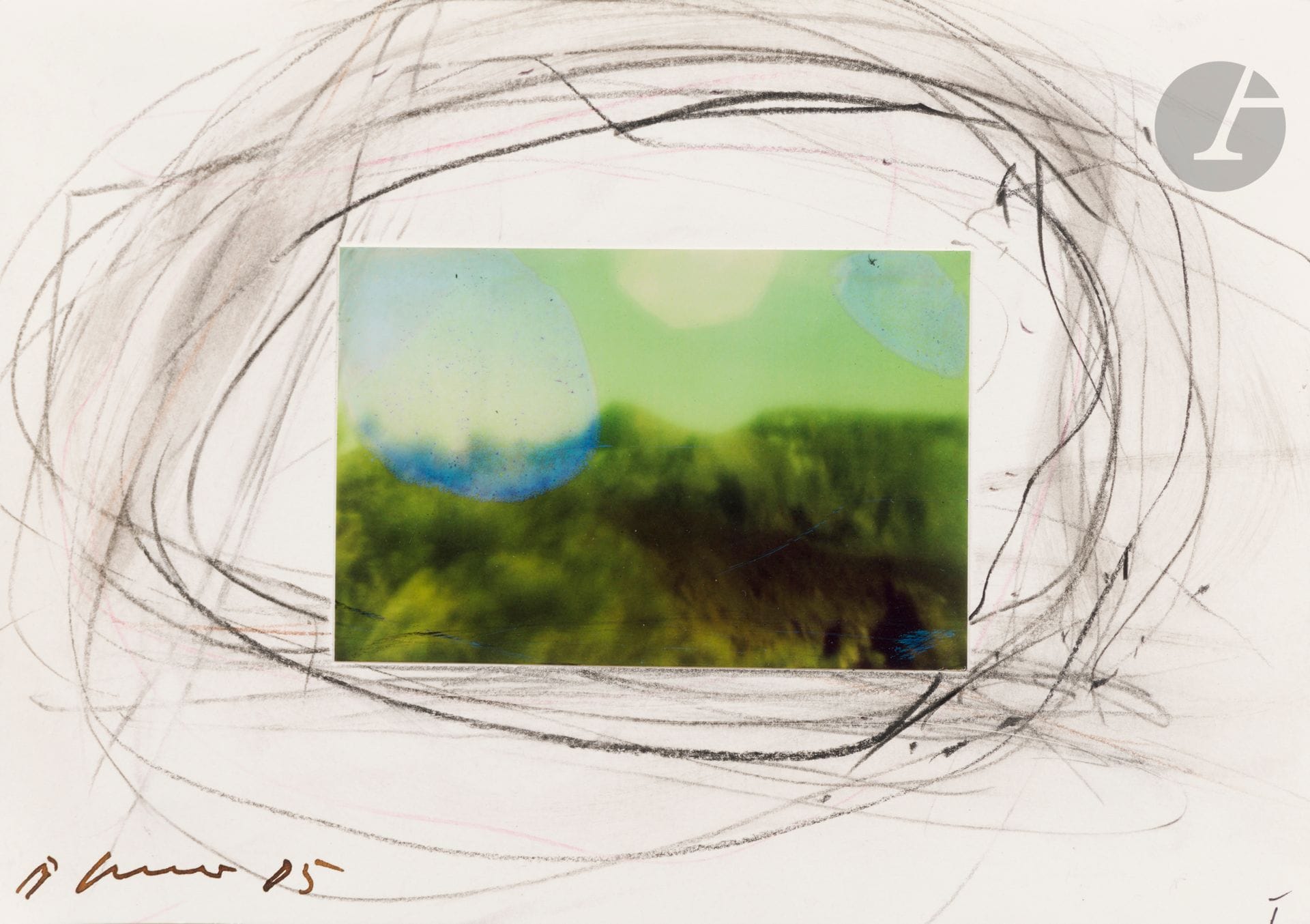 Arnulf Rainer (1929)
Fehlfotografie #4, #6, #15, #19, #32, #38, 2005. 
Six (6) épreuves chromogéniques, contrecollées sur papiers, signées et datées (4) en bas. Techniques mixtes (crayon et lavis) sur les montages. Étiquettes de la galerie Lelong aux versos des cadres. 
21 x 29,7 cm (chaque montage) - cadres 

Provenance : 
Galerie Lelong, Paris.

Succession de Madame X, Paris - N°404 à 427
