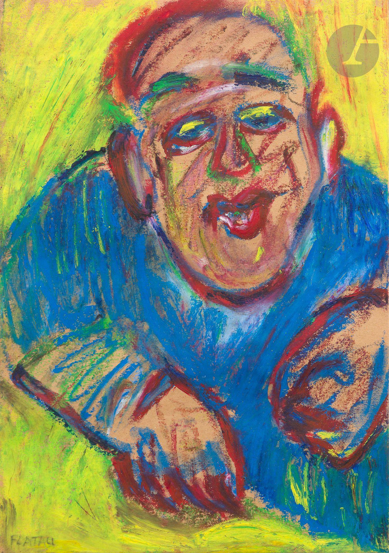 Joanna FLATAU [polonaise] (née en 1943)
Homme en buste, 1998
Pastel gras.
Signé en bas à gauche.
29,5 x 21 cm
