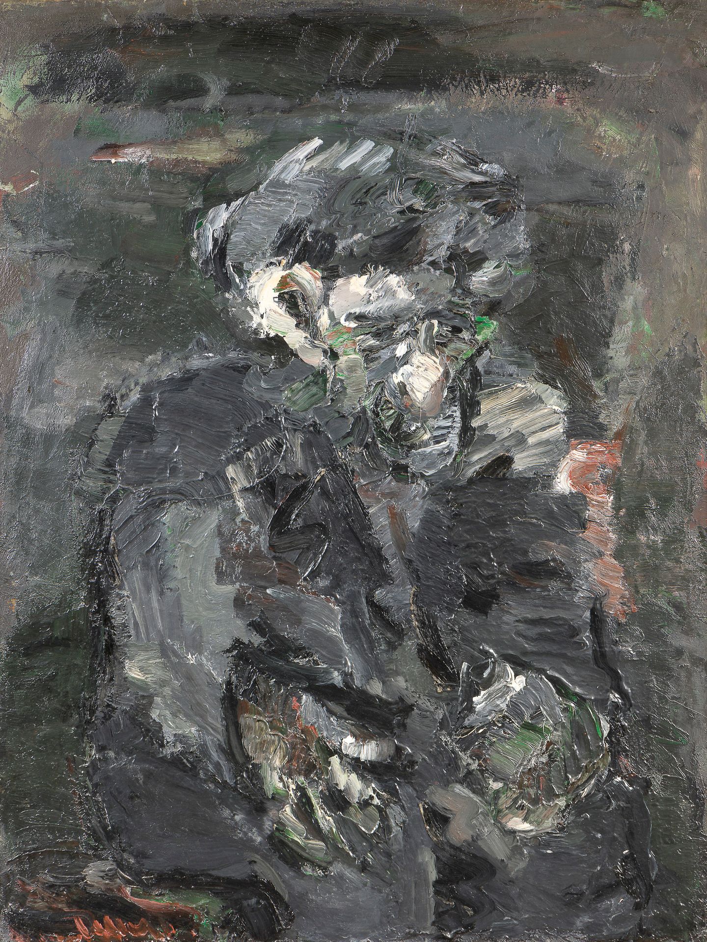 Jean PELLOTIER (1923-1967)
Portrait d’Alberto Giacometti
Huile sur toile.
Signée en bas à gauche.
Titrée au dos sur le châssis.
116 x 89 cm