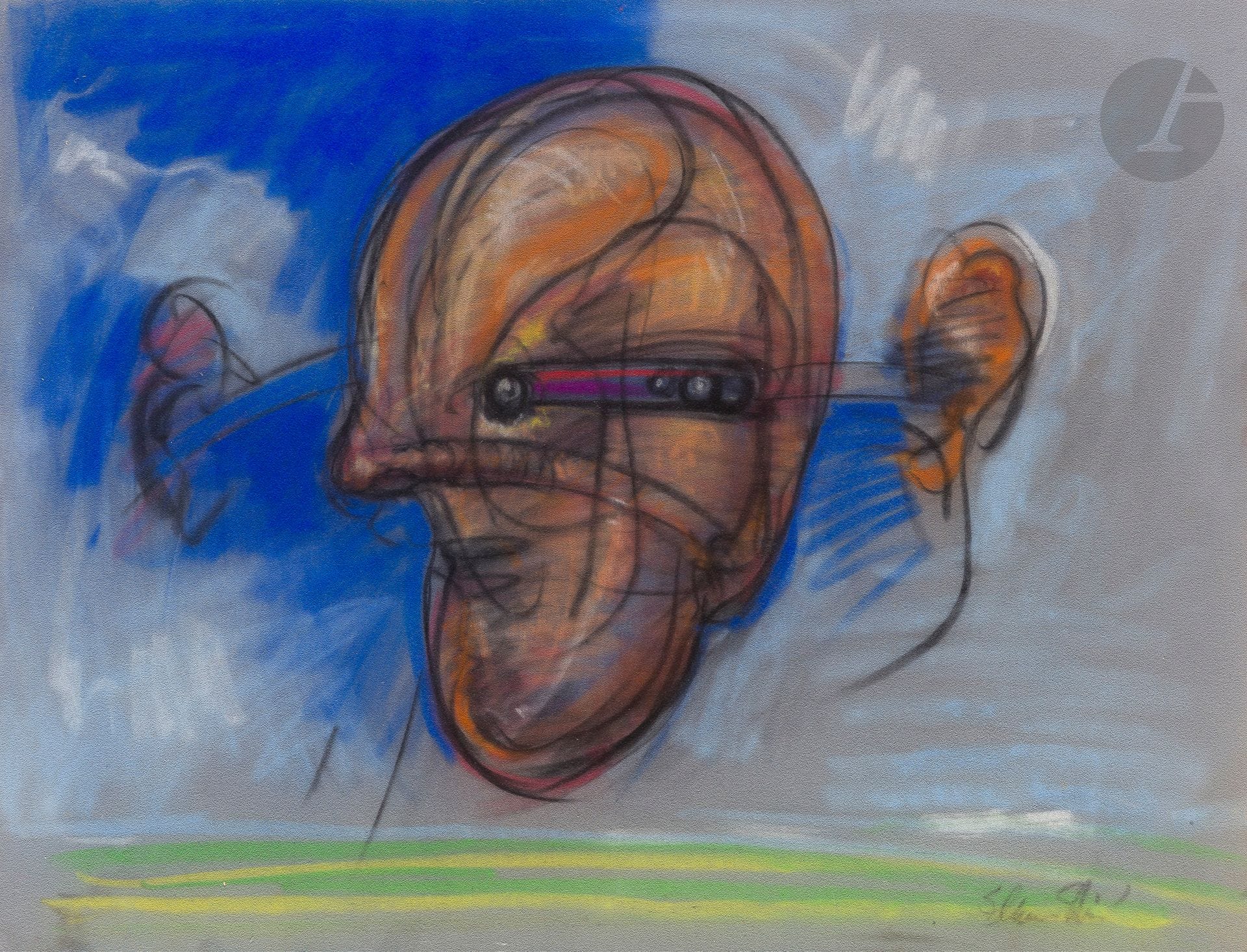 Flávio Shiro TANAKA [Japanese-Brazilian]
(b. 1928)
Head, 1974
Pastel on velvet paper.
Signed lower right.
50 x 65 cm