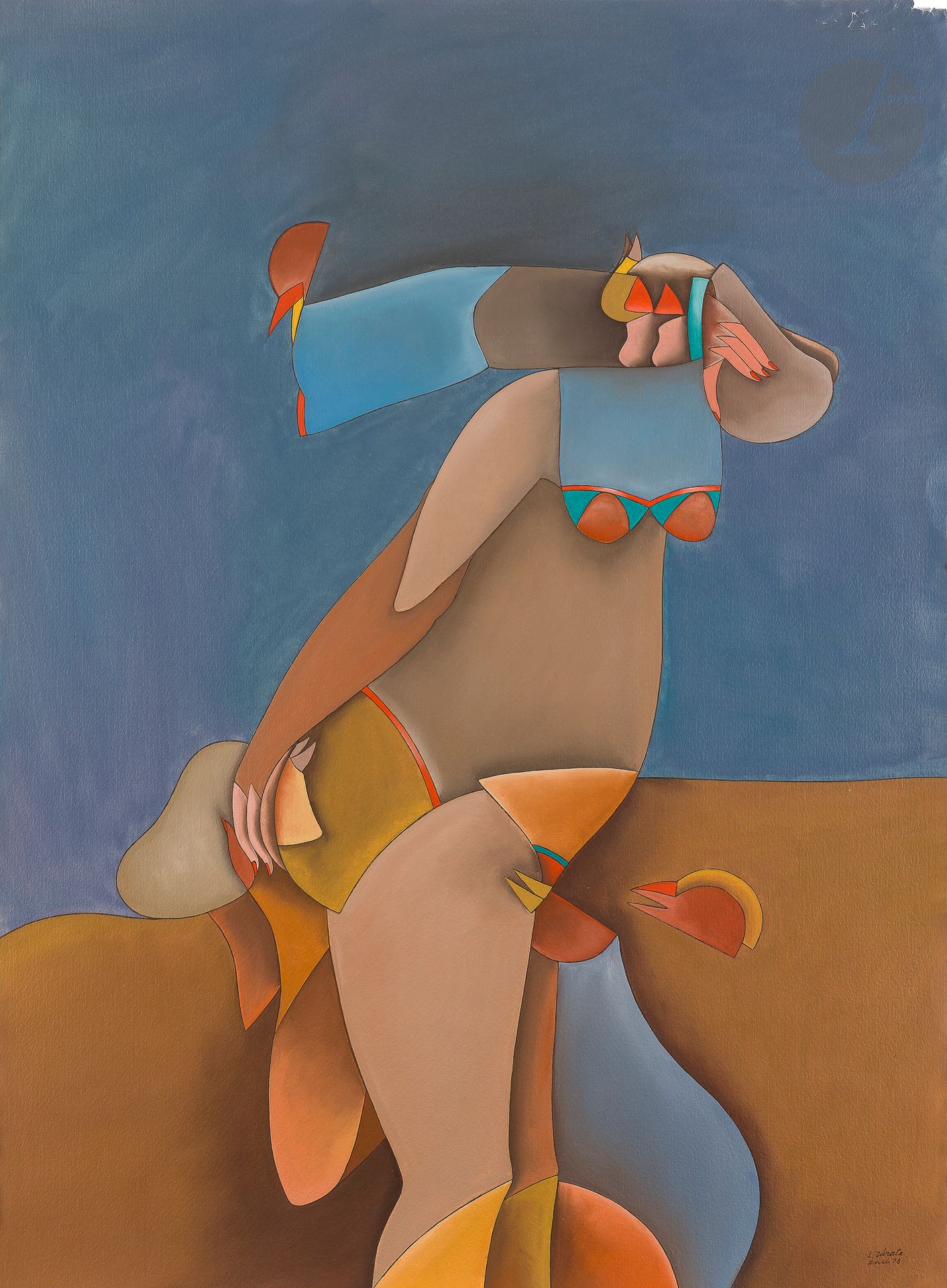 Luis ZARATE [mexicain] (né en 1951)
Nu féminin, 1978
Encre et gouache sur papier.
Signée et datée en bas à droite.
(Petit manque dans un angle).
76,5 x 56 cm