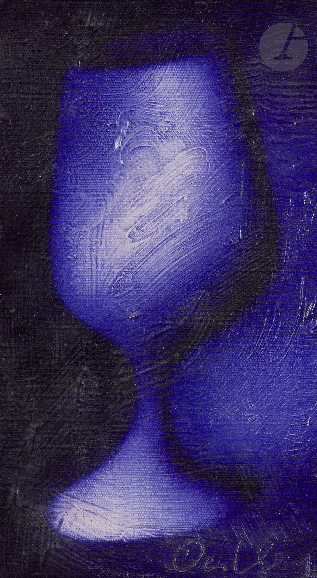 Oleg TSELKOV [russe] (1934-2021)
Wineglass, 1990
Huile sur toile.
Signée en bas à droite.
Signée, datée et titrée au dos.
Dédicacée « A Cérès Franco ».
22 x 12 cm