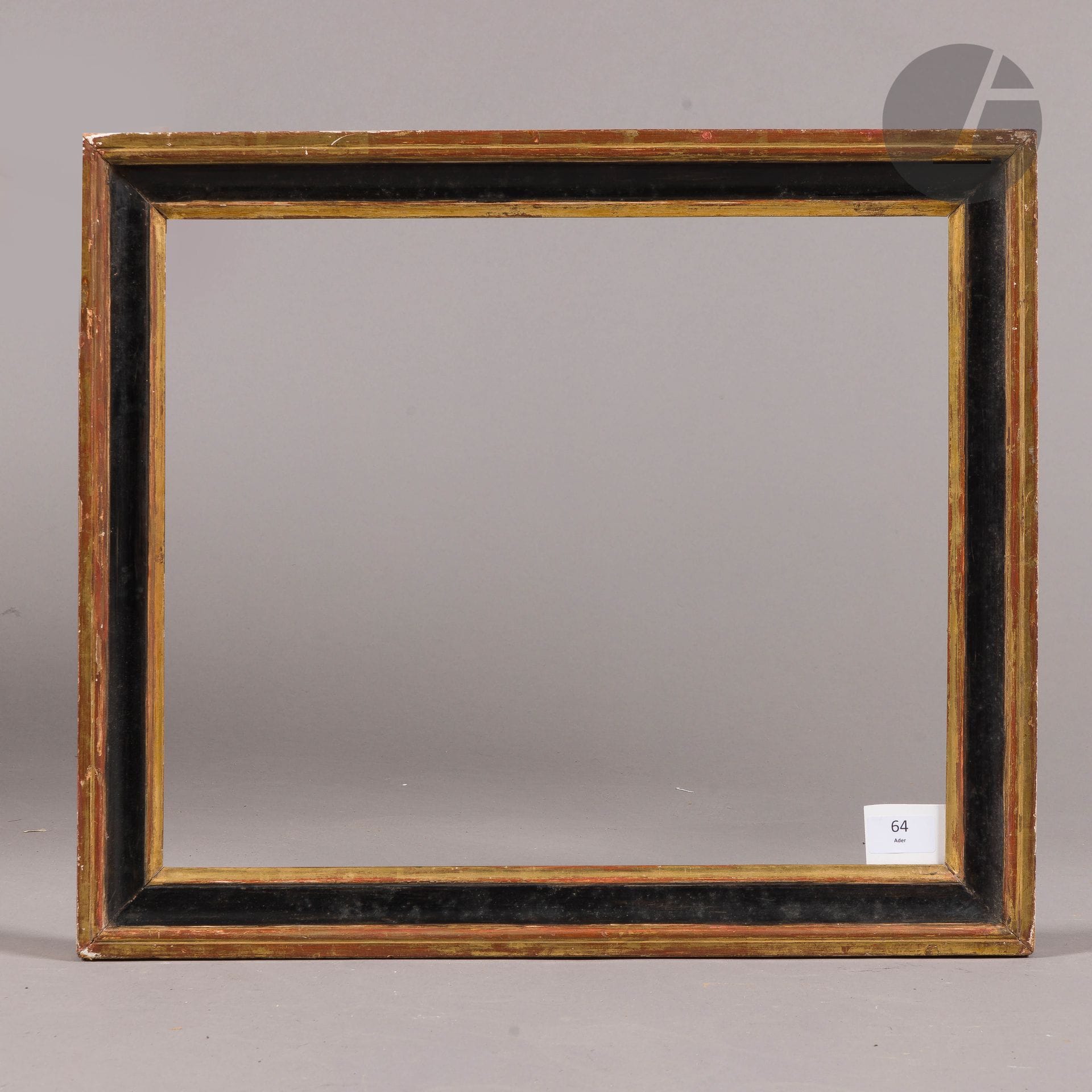 Black and gold molded wood frame. Late 18th century (accidents). 37.2 x 44.8 cm - Profile: 5.1 cm (8F)