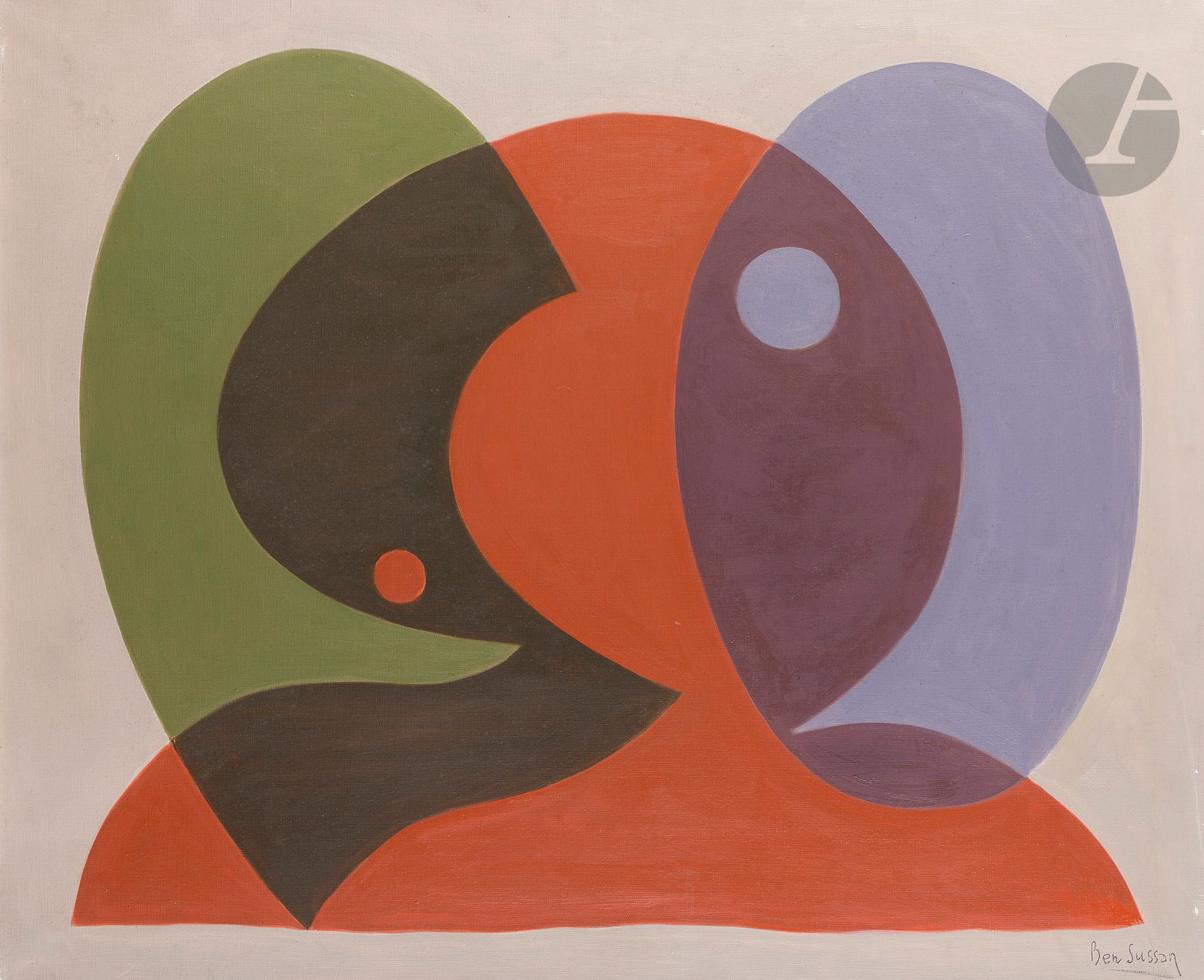 René BEN SUSSAN (1895-1988)
Le Téléphone sonne, 1976
Huile sur toile.
Timbrée en bas à droite.
Signée et datée au dos.
65 x 81 cm