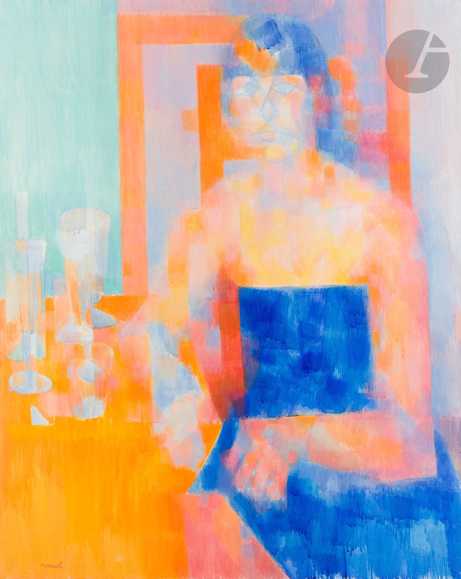 Daniel RAVEL (1915-2002)
Woman at table
Oil on canvas.
Signed lower left.
100 x 81 cm