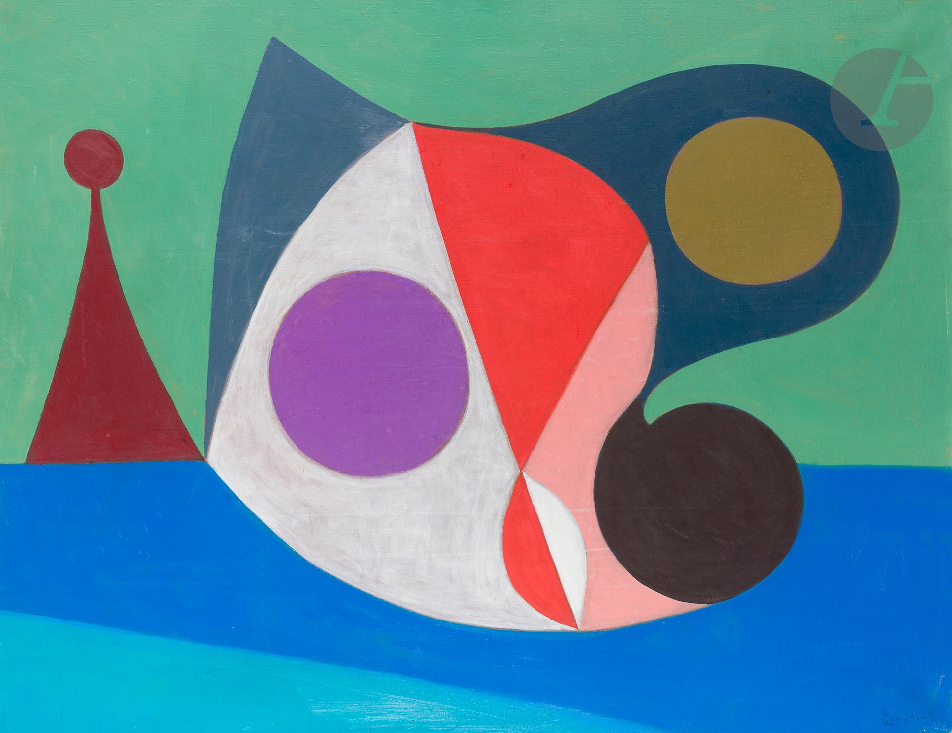 René BEN SUSSAN (1895-1988)
L'Invitation au voyage, 1976
Huile sur toile.
Timbrée en bas à droite.
Signée et datée au dos.
73 x 92 cm