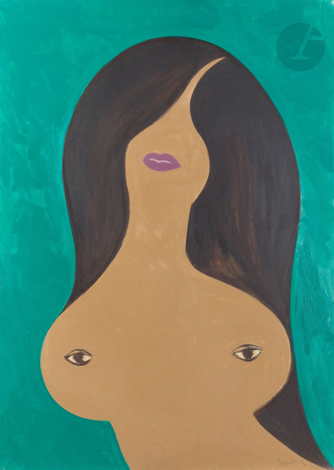 René BEN SUSSAN (1895-1988)
Psychic
Oil on canvas.
Stamped lower right.
Signed on the back.
(Misses).
92 x 65 cm