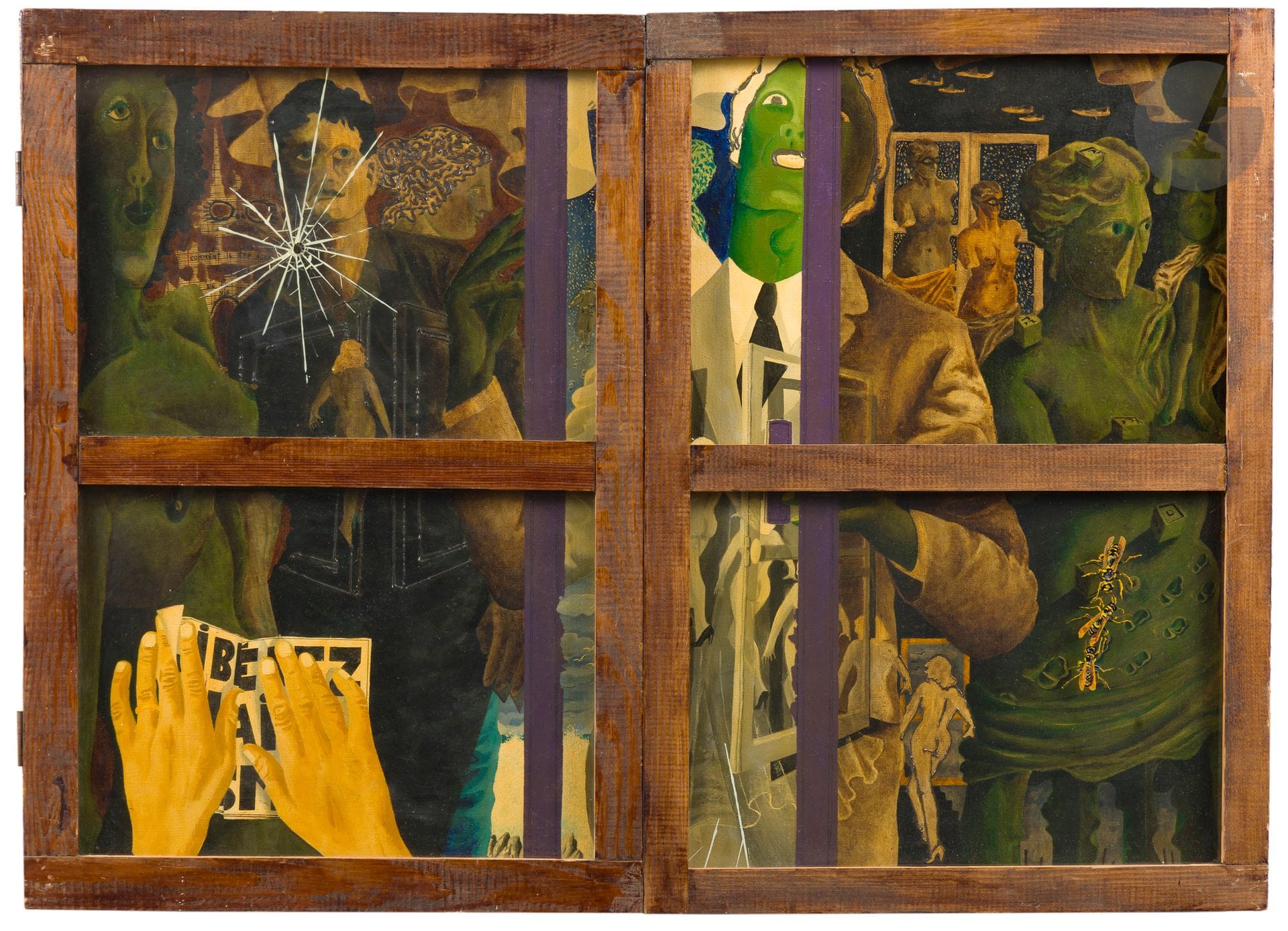Yak RIVAIS (b. 1939)
The Window, 1970
Oil on canvas and window casement.
Signed and dated lower right.
65 x 92 cm

We would like to thank Mr. Yak Rivais for the information he provided.