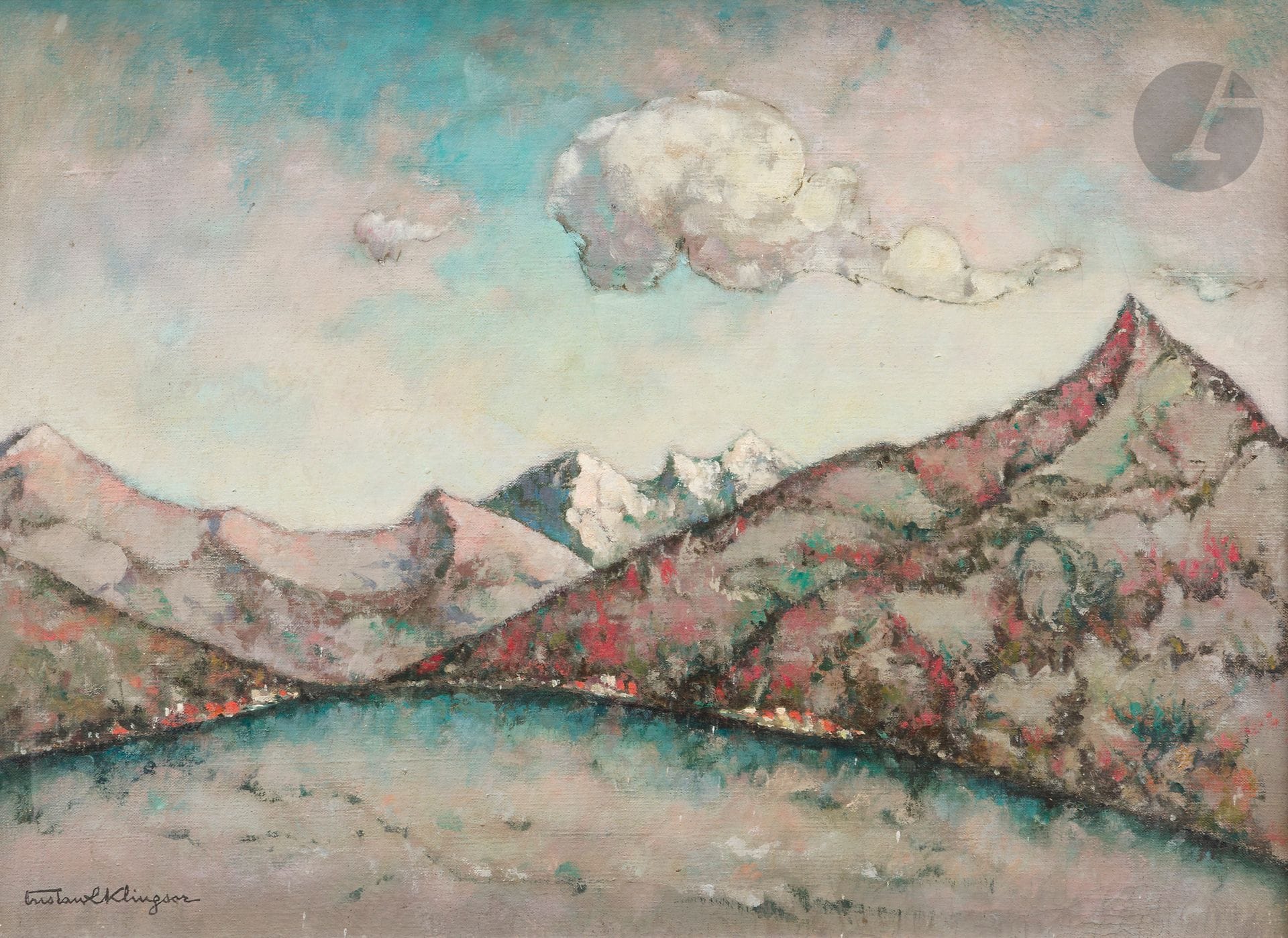 Tristan KLINGSOR (1874-1966)
Mountain lake
Oil on canvas.
Signed lower left.
67 x 49 cm