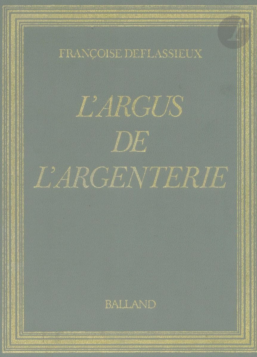 *Lot de 5 volumes :
- DEFLASSIEUX Françoise
L'argus de l'argenterie
Éditions Balland, 1976
- HUME David 
Essais sur le commerce ; le luxe ; l'argent ; l'intérêt de l'argent ; les impôts (Ed.1767)
Hachette Bnf, 2012.

PHOTOCOPIES RELIEES POUR LES OUVRAGES : 
- DOUET-DARCQ L.
Comptes de l'argenterie des Rois de France au XVIe siècle d'après des manuscrits originaux.
Jules Renouard et Cie, Paris,1885.
- PAPILLON DE LA FERTE Pierre
Journal de Papillon de la Ferté, 1756-1780.
Paul Ollendorff éditeur, 1887.
- DIDEROT et D'ALEMBERT.
L'Encyclopédie, Recueil de planches sur les sciences, les arts libéraux, et les arts mécaniques. Orfèvrerie, joaillerie.