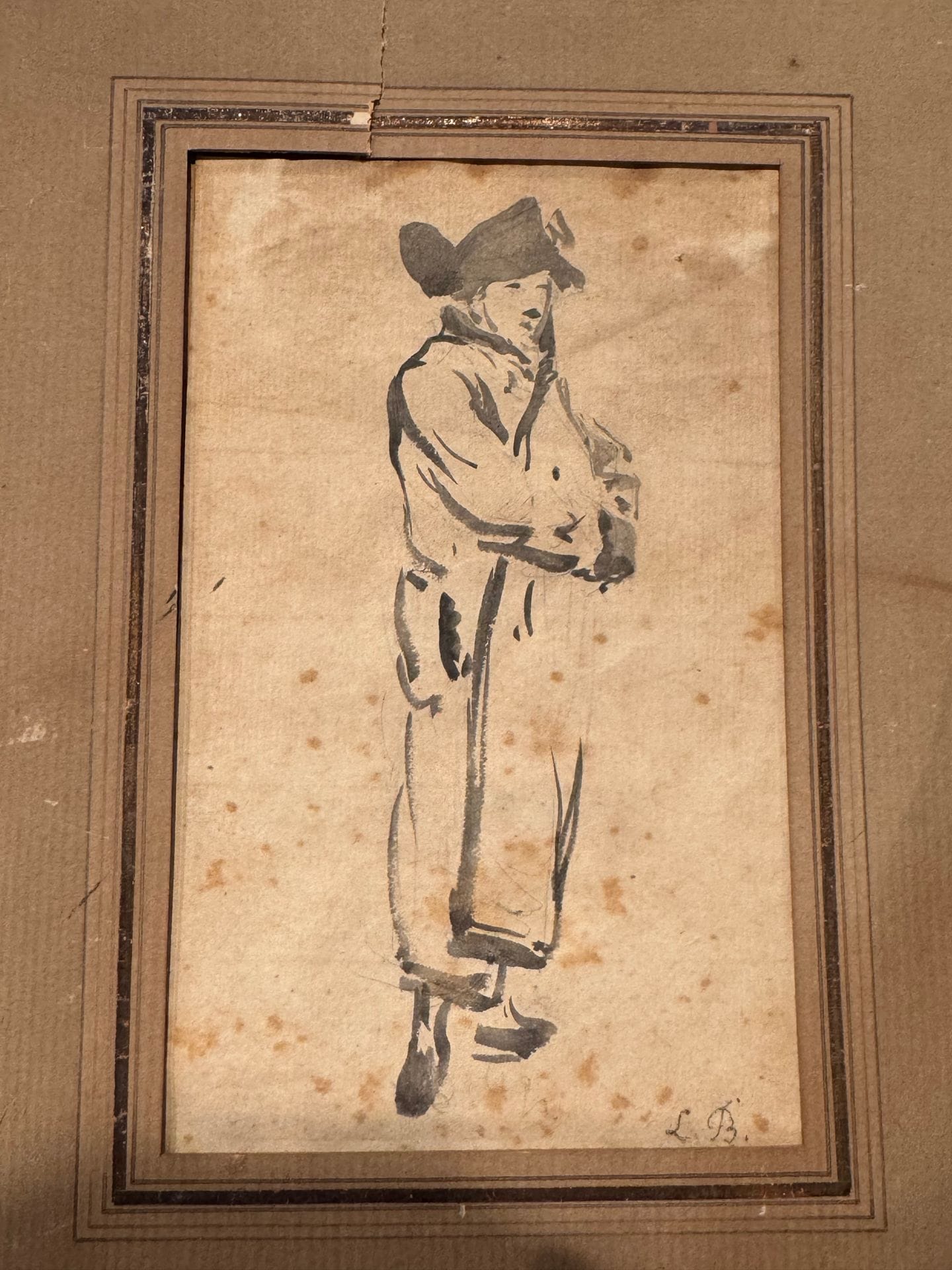 École FRANCAISE du XIXème siècle 
Napoléon
Encre de Chine.
15 x 9,5 cm
