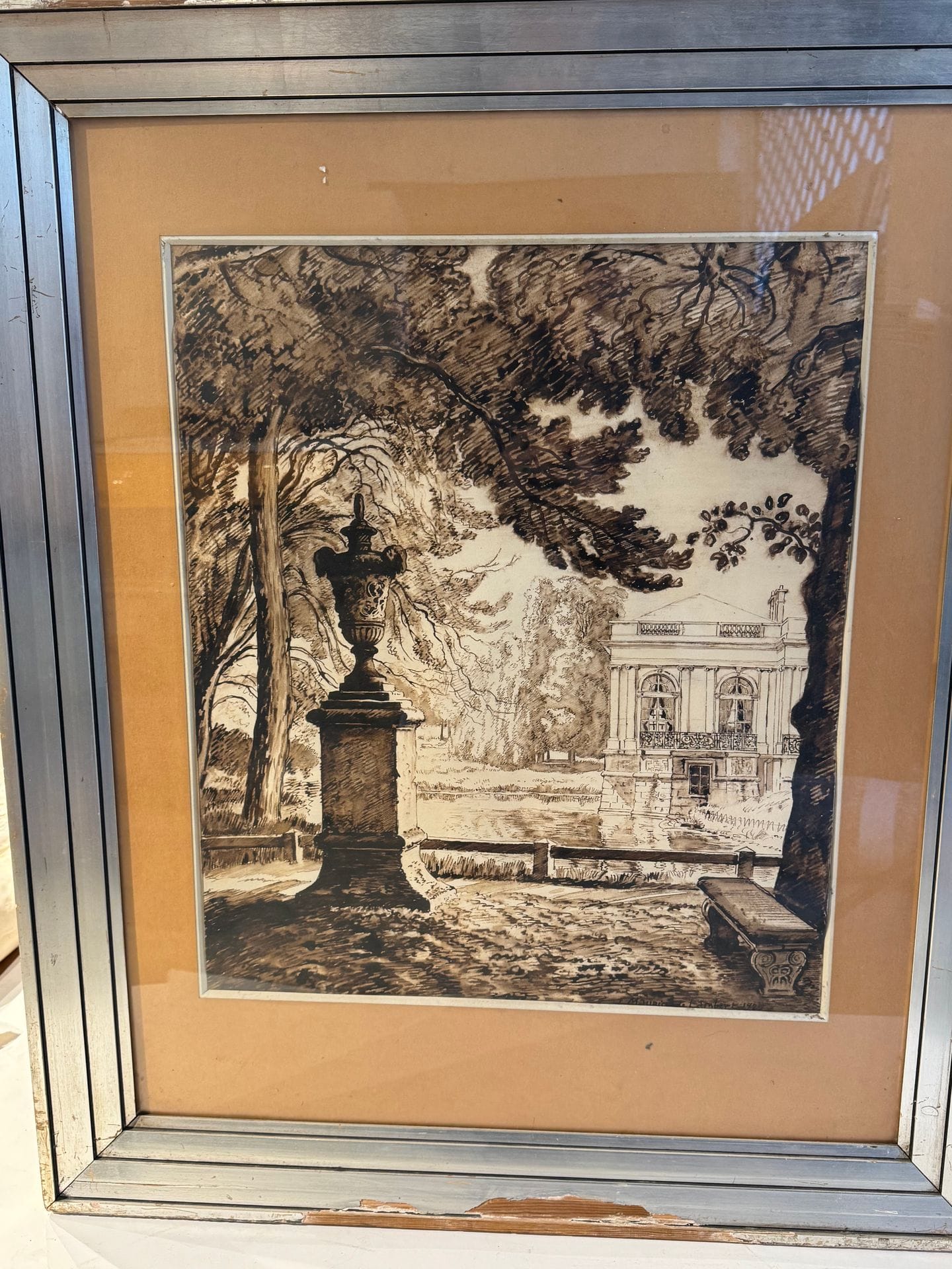Maurice de LAMBERT (1873-1953)
View of a garden, 1927
Ink.
Signed and dated lower right.
60 x 51 cm
