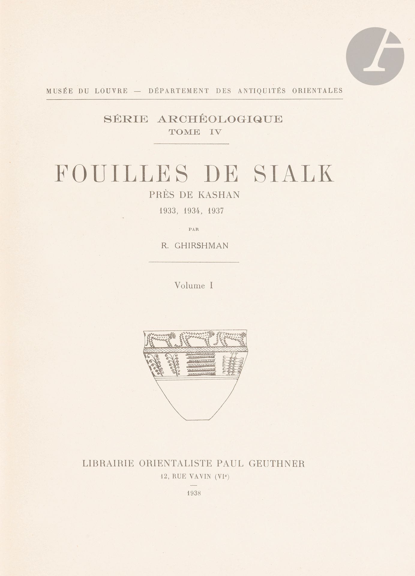 Roman GHIRSHMAN, 3 books: 
- Fouilles de Sialk près de Kashan, 1933, 1934, 1937, Librairie Orientaliste Paul Geuthner, Paris 1939, 2 vols. 
- Les Cimmériens et leurs amazones, éditions Recherche sur les Civilisations, Paris 1983. 
- Village perse-achéménide, Mémoires de la Mission archéologique en Iran, Mission de Susiane, t. XXXVI, Presses Universitaires de France, Paris 1954. 
Comptes rendus des séances de l'année 1974, Académie des Inscriptions &amp; Belles-Lettres, June 1974 and a model of the Tchoga-Zanbil ziggurat.