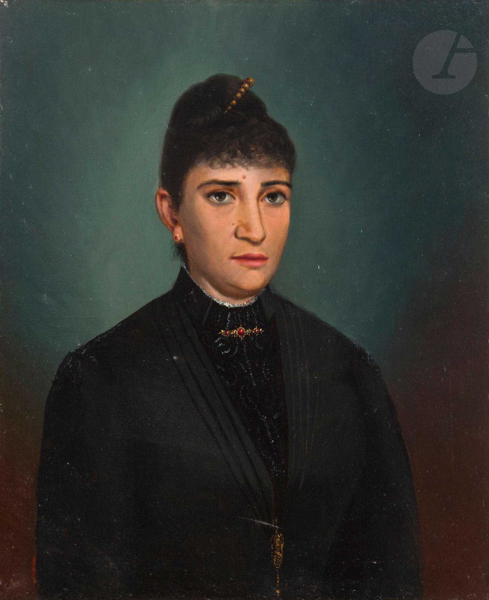 Daoud CORM (1842-1930) [attributed to] 
Portraits of a man and a woman 
Two (2) oils on canvas. 
61 x 50 cm