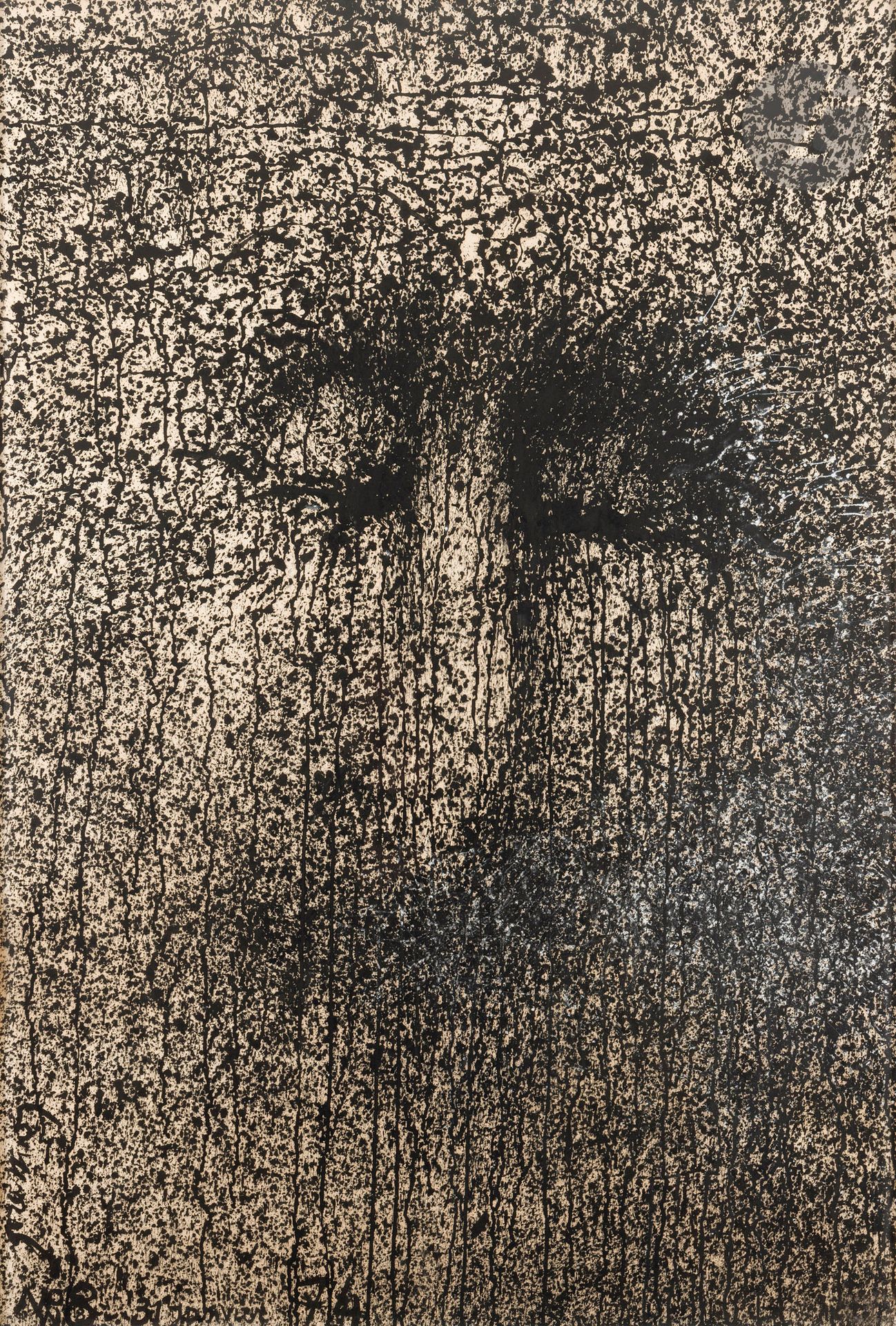 Mario PRASSINOS (1916-1985)
Pèretextat n° 8, 1974
Ink and gouache highlights on paper pasted on cardboard.
Signed, dated "January 31, 1974" and numbered lower left.
120 x 80 cm

Provenance : 
Collection Jean-Louis Ferrier, Paris.