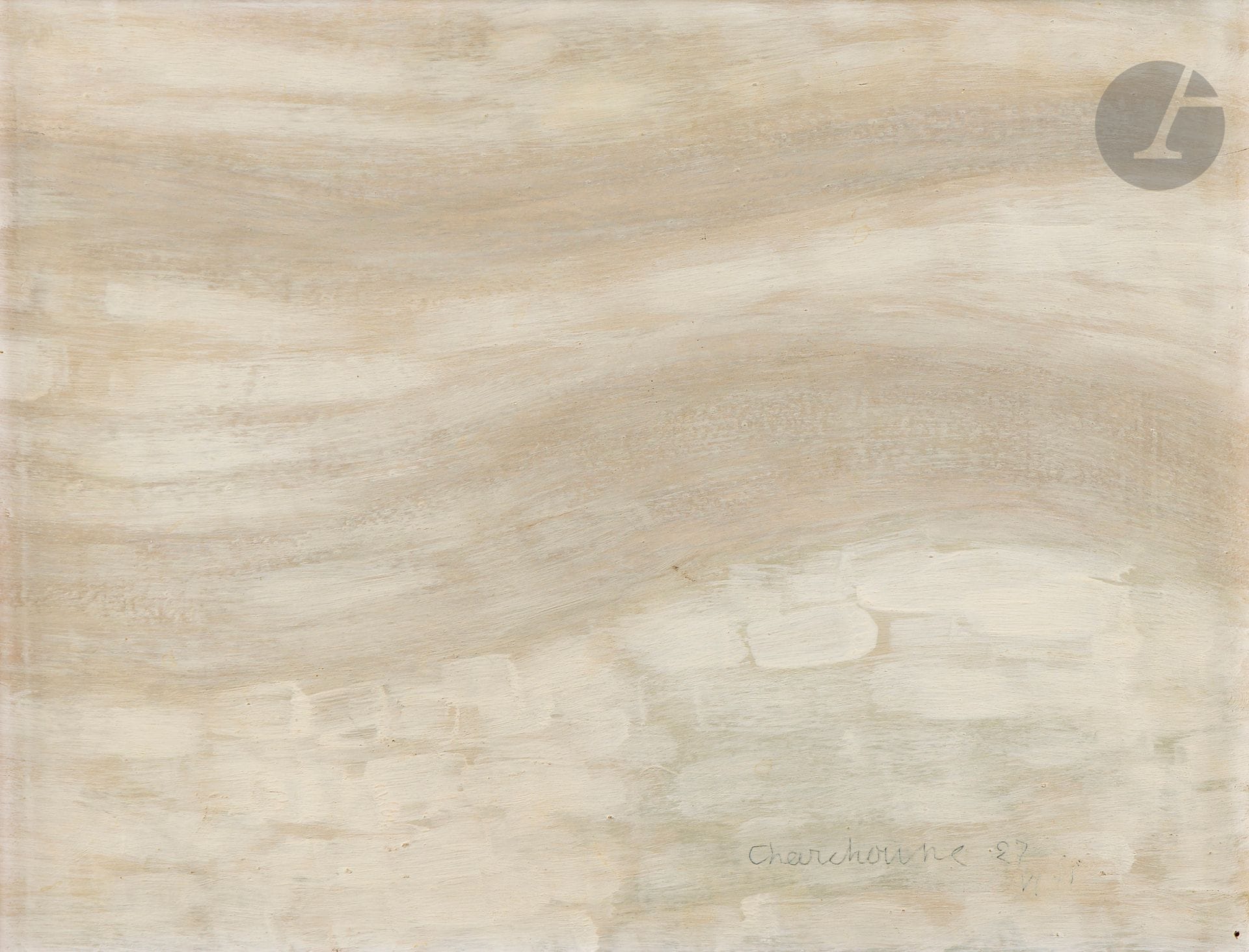 Serge CHARCHOUNE [russe] (1888-1975)
La Dernière vague, 1955
Huile sur panneau.
Signée et datée « 27 VI 55 » en bas à droite.
27 x 35 cm

Provenance :
- Collection Alain Lamaignère, Paris.
- Vente Millon, Paris, 23 juin 2017, n° 2.