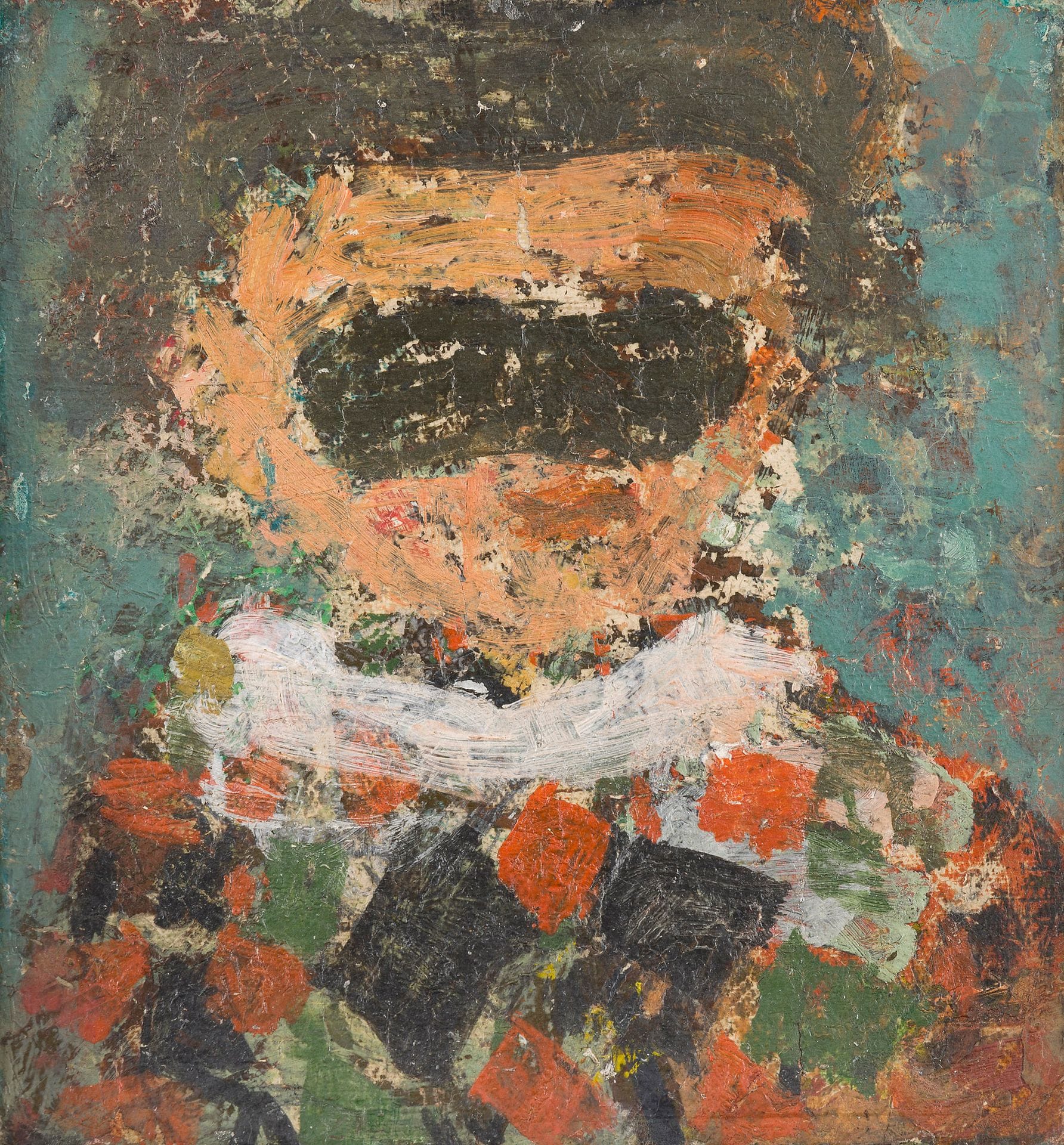 Jean Puni dit POUGNY (1892-1956)
Tête d'Arlequin, 1952
Huile sur carton.
Non signée.
14.5 x 13.5 cm

Provenance : 
- Collection Julius Löwenstein, Londres.
- Vente Christie's, Londres, 29 novembre 1993, n° 56.
- Galerie Tegenbosch, Heusden (étiquette au dos).

Bibliographie : 
Herman Berninger, Jean-Albert Cartier, Jean Pougny 1892-1956, Catalogue de l'œuvre, Paris-Côte d'Azur 1924-1956, Peintures, Tome II, Tübingen, Éditions Ernst Wasmuth, 1992, n° 1029, reproduit p. 264, numéro d'archives 1312-126B (décrit comme huile sur toile).