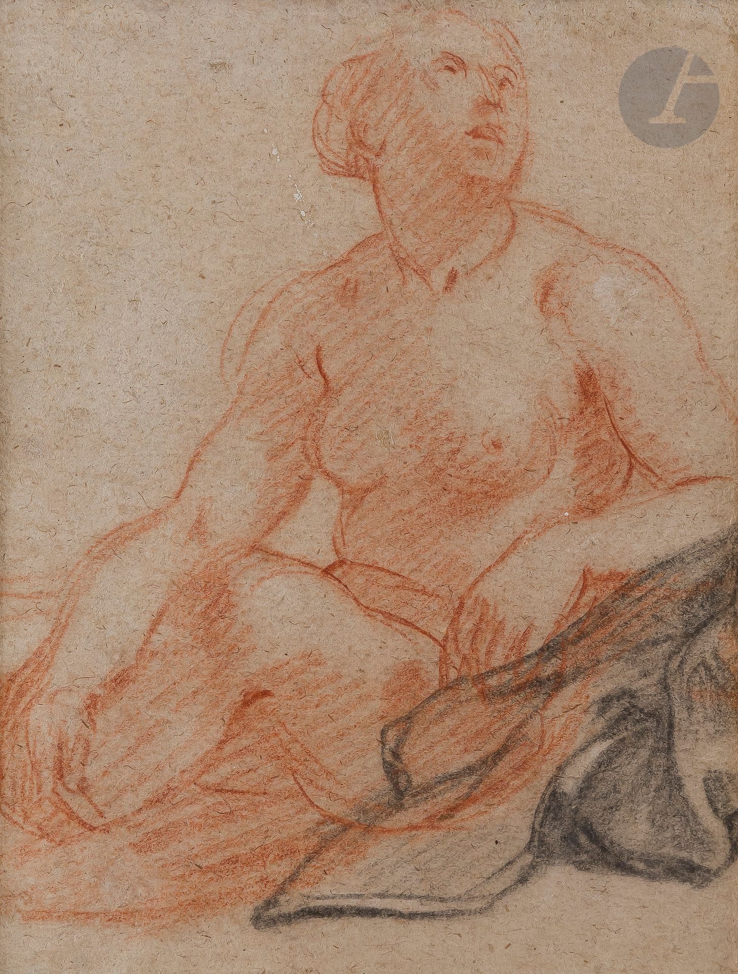 Charles de LA FOSSE (Paris 1636 - 1716)
Study of a seated woman 
Sanguine and black stone on buff paper.
(Small chips on the upper edge, small stains).
In an antique carved and gilded wood frame.
19 x 14.3 cm

Provenance :
Anonymous sale, Me Grosjean, Hôtel Drouot, Paris, March 15-16-17, 1994, n°342, reproduced.

Bibliography:
Clémentine Gustin-Gomez, Charles de La Fosse, 1636-1716, Catalogue raisonné, Dijon, Éditions Faton, 2006, T.II, D.205, reproduced.