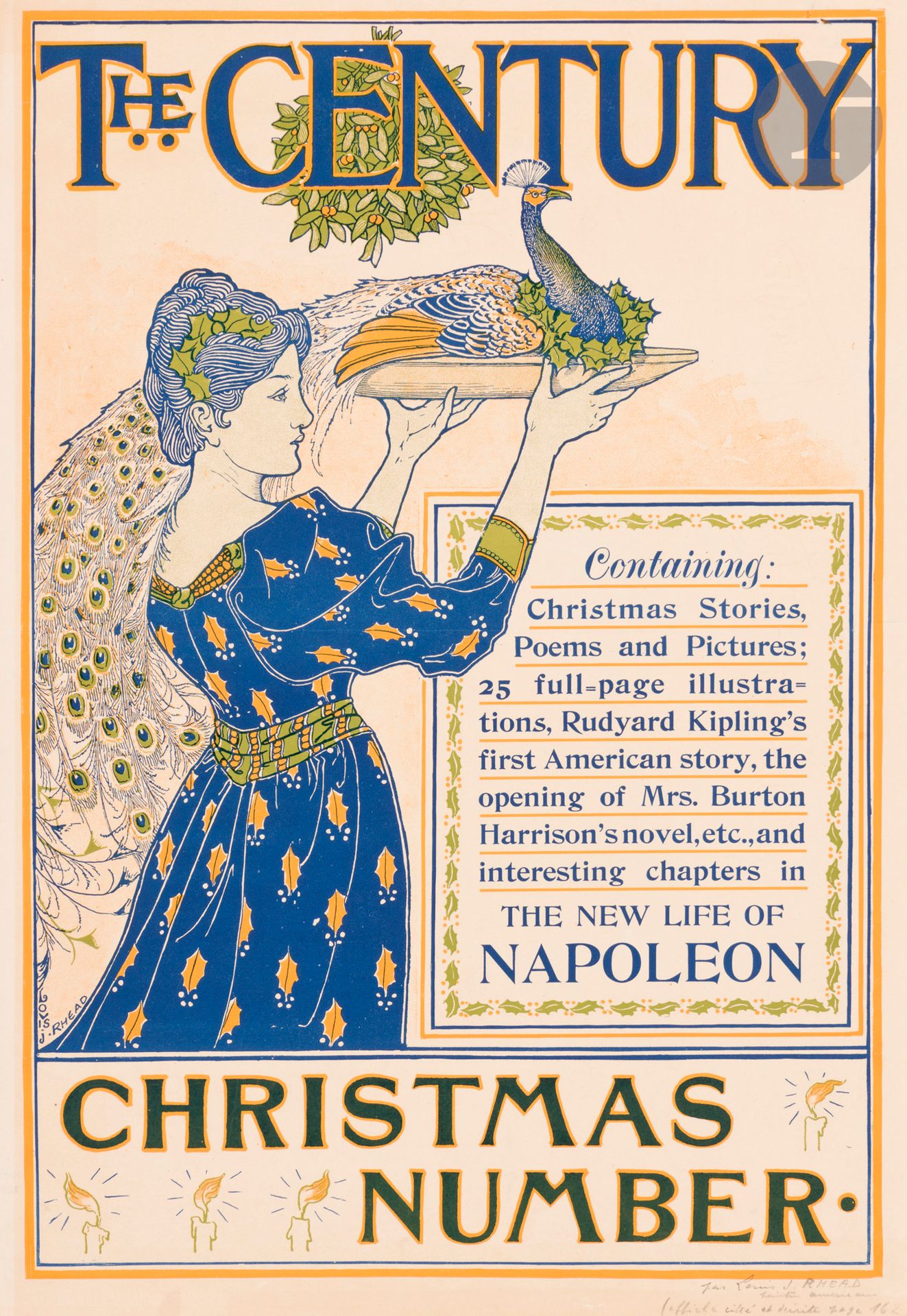 Louis John RHEAD (1857-1926)
The Century Christmas Number, 1894
Chromolithographie. Non entoilée.
Signée en bas à gauche. 
50 x 34,5 cm

Bibliographie  : 
DFP-I, p. 112, n° 437.