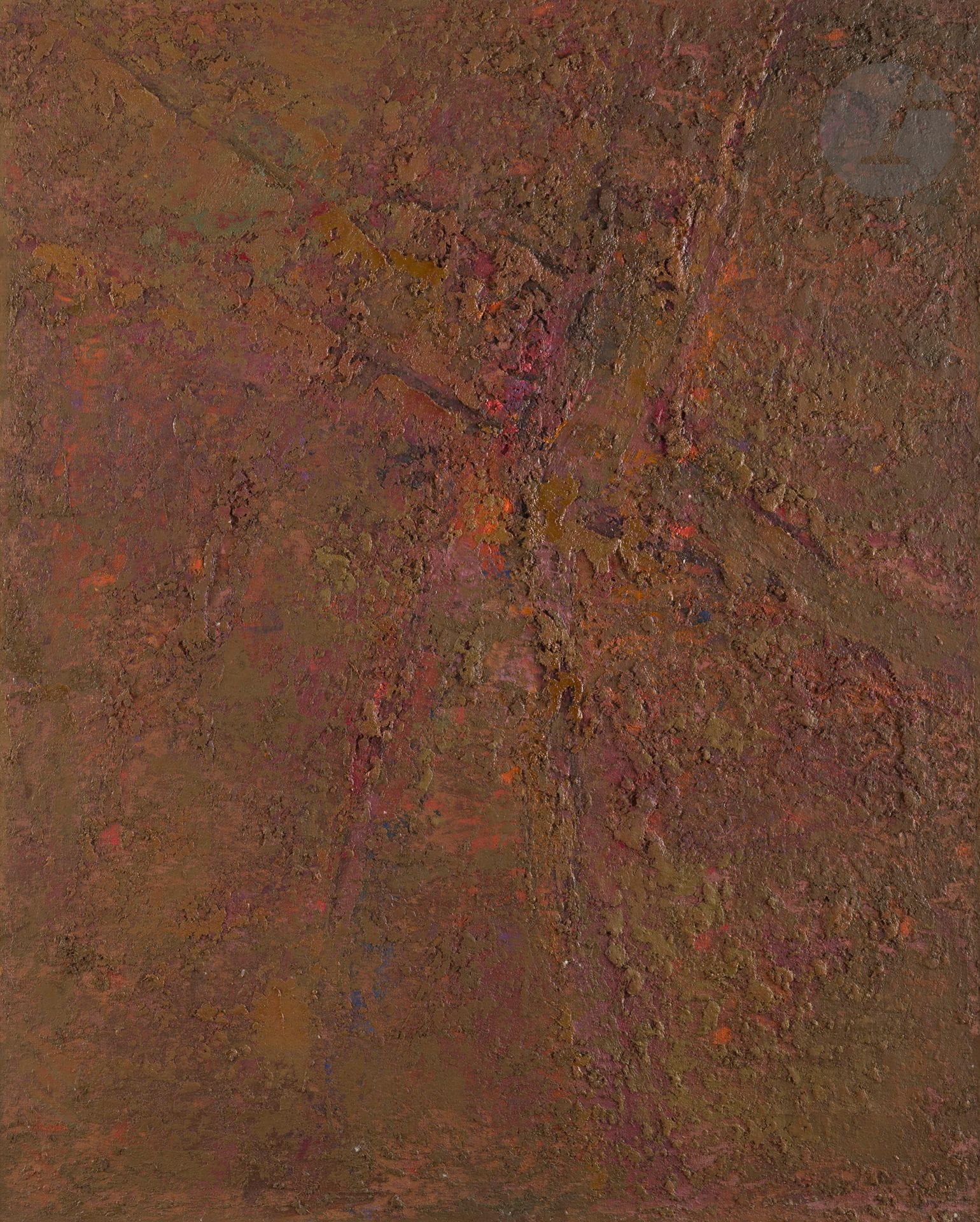 Orlando PELAYO [espagnol] (1920-1990)
Terre d'Espagne
Huile sur toile.
Non signée.
81 x 65 cm

Provenance : 
- Collection particulière du Sud-ouest de la France.
- Vente Millon & Associés, Hôtel Drouot, Paris, 2 décembre 2009, n° 162.