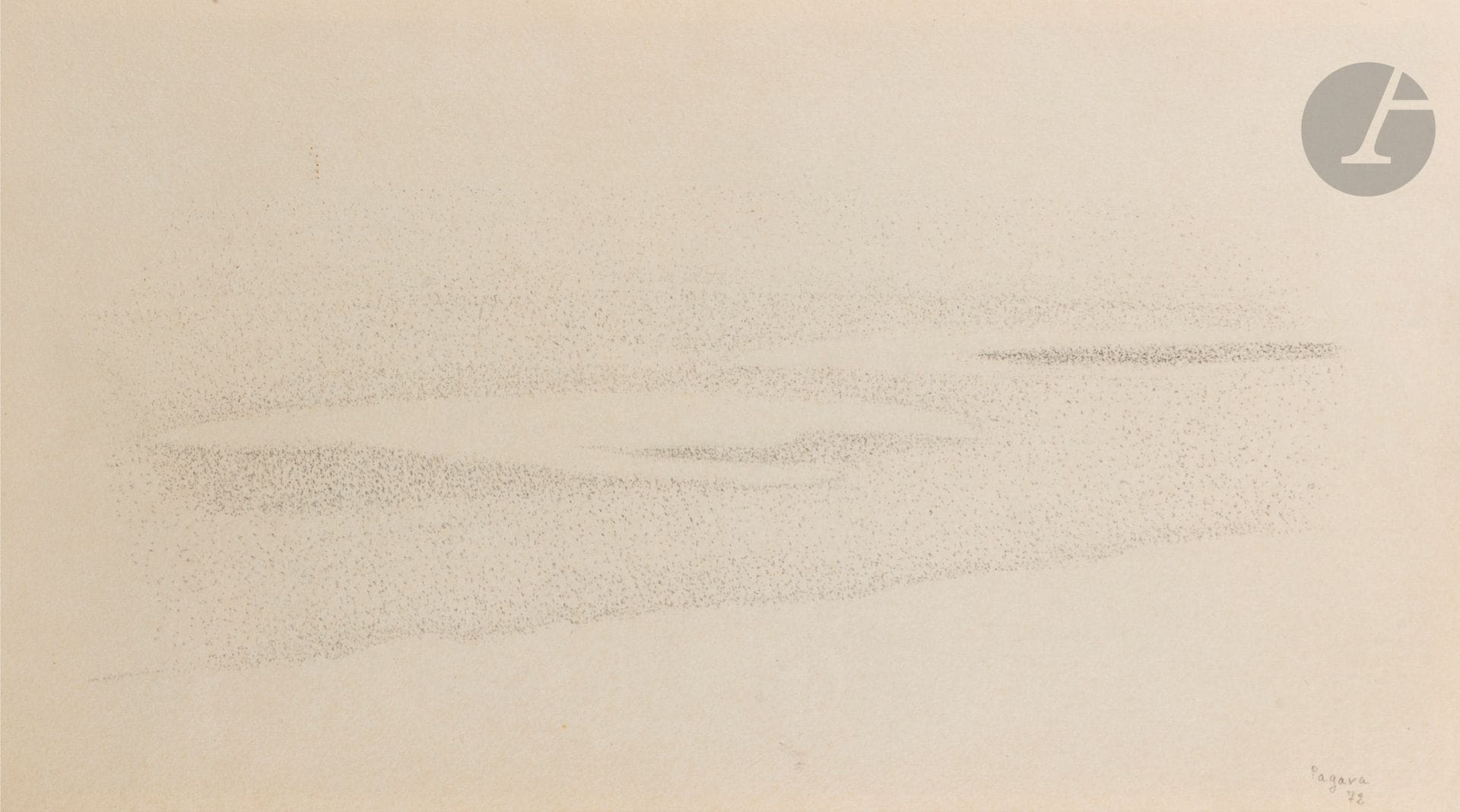 Véra PAGAVA [géorgienne] (1907-1988)
Paysage, 1972
Mine de plomb.
Signée et datée en bas à droite.
17,5 x 32 cm