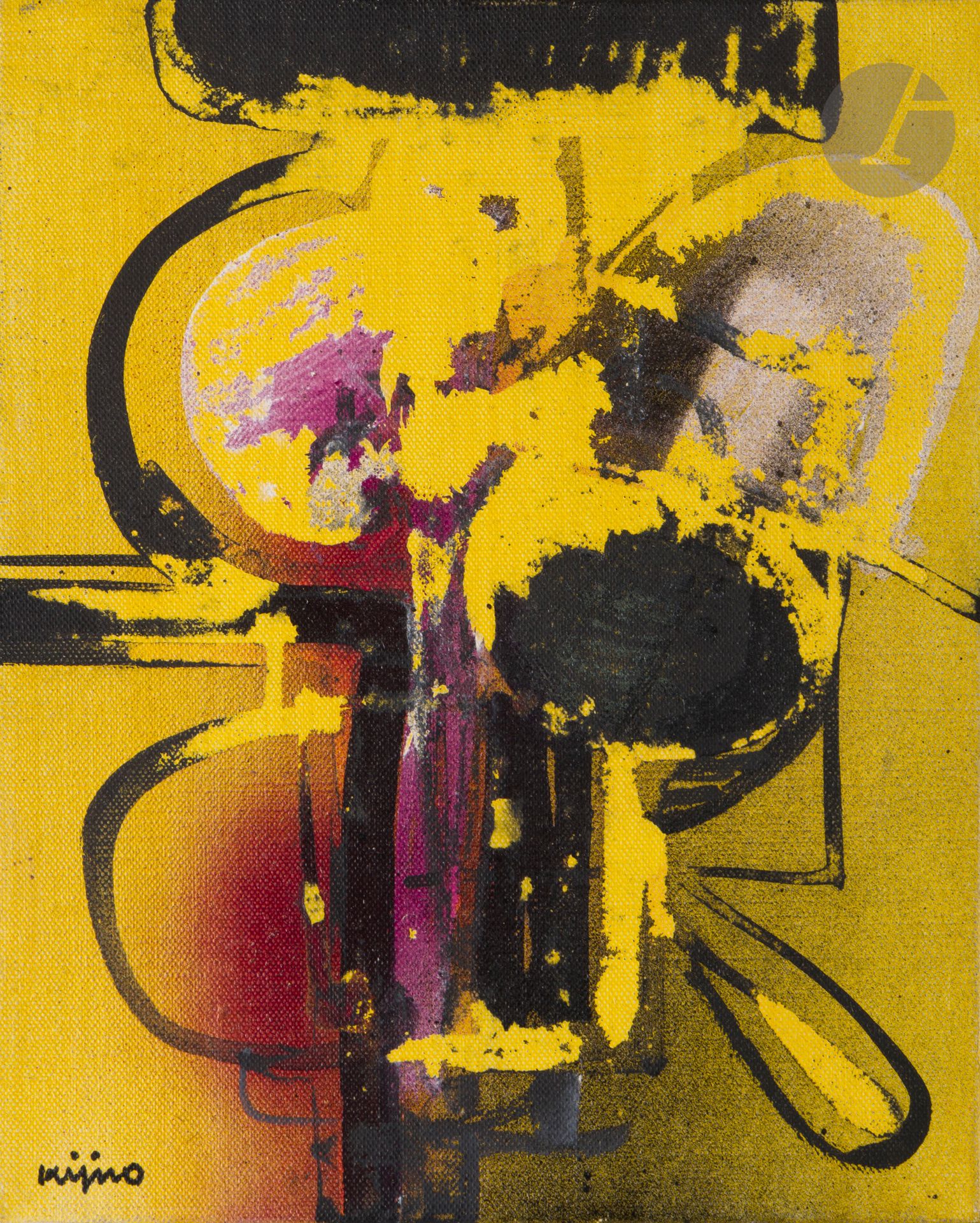 Ladislas KIJNO (1921-2012)
Saint John Perse, Série des lumières éclatées, 1967
Acrylique sur toile.
Signée en bas à gauche.
Signée, datée et titrée au dos.
27 x 22 cm

Provenance : 
Vente Cornette de Saint Cyr, Paris, 24 février 2001, n° 371.