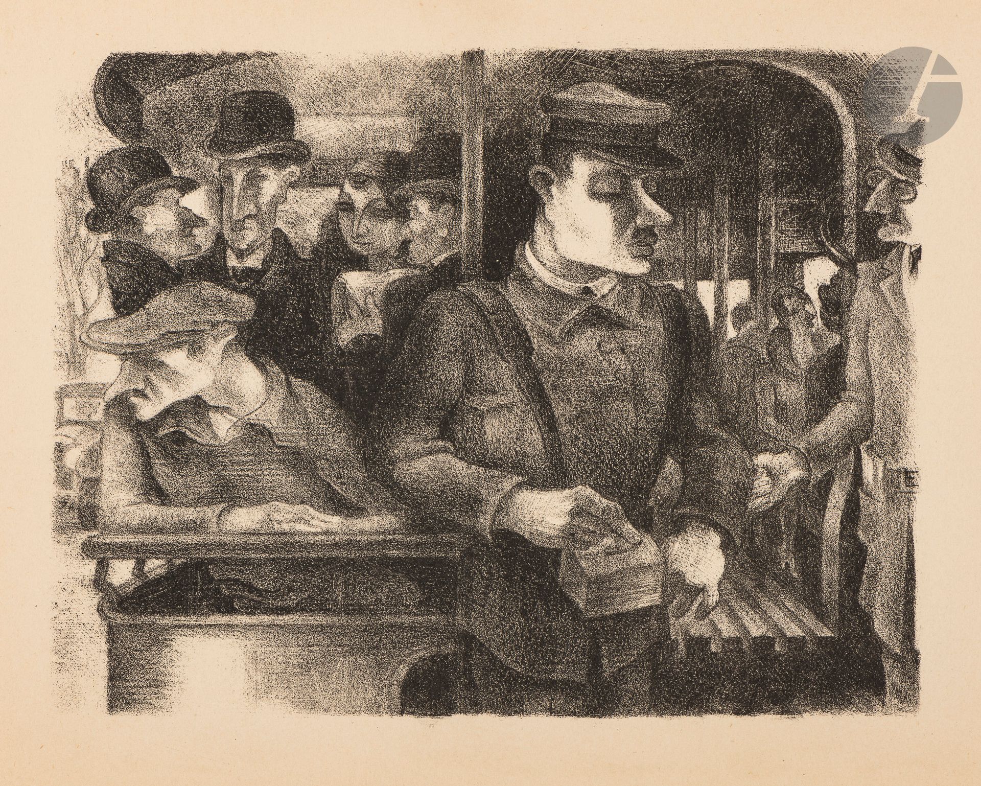 Yves Alix – Capon – Ceria – Clairin – Gernez – Gimmi – Latapie – Lotiron – Savin – Vergé-Sarrat
La Rue à Paris. Dix lithographies. L’Amour de l’Art éditeur, Paris, [1930]. Un album, [330 x 260], contenant 10 lithographies. Très belles épreuves sur vélin glacé crème. Toutes marges. Rare. Chemise de vélin gris de l’édition à rabat portant une étiquette imprimée (légèrement défraîchie).