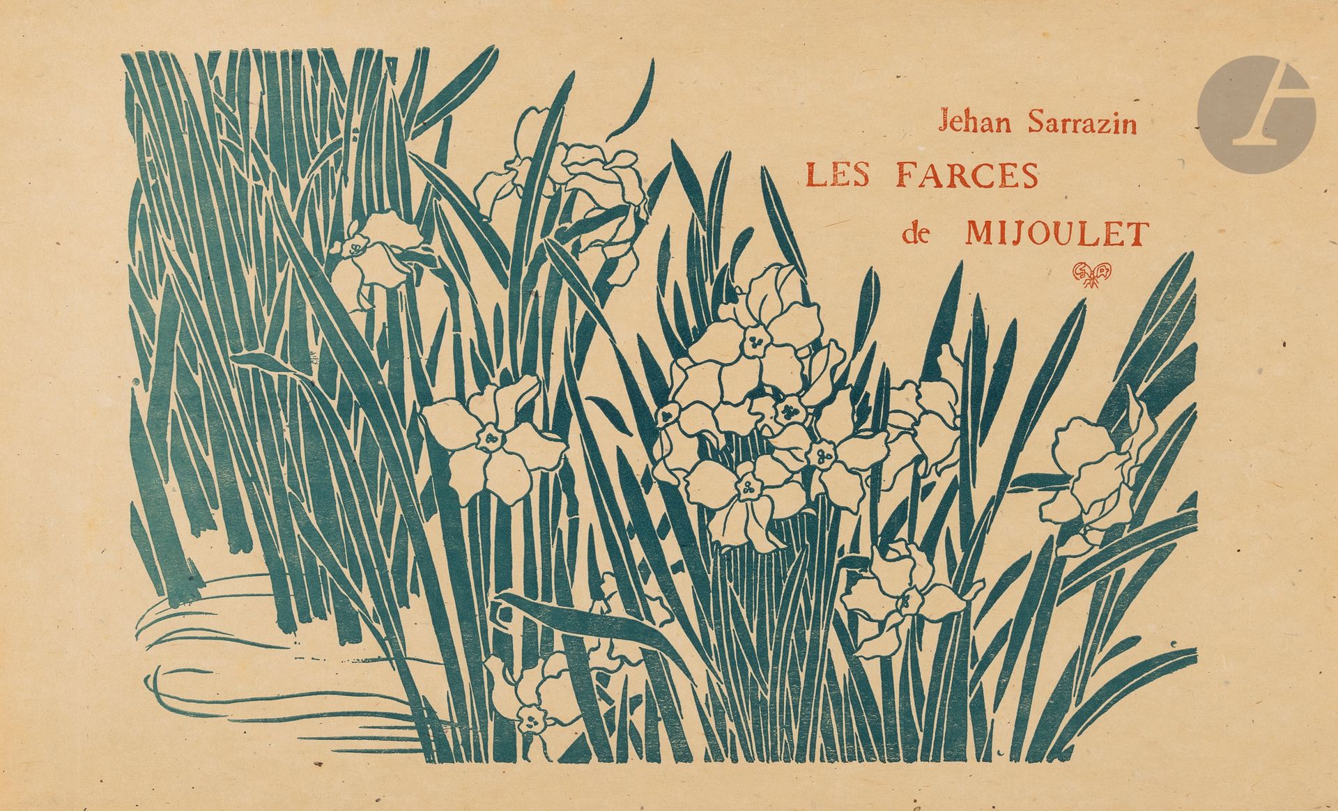 George Auriol (Jean-Georges Huyot, known as) (1863-1938) 
Various subjects. Lithography; gillotage. Various formats. Color printing. Very fine proofs on vellum. Traces of oxidation and folds on some leaves. Margins. Set of 9 p.
