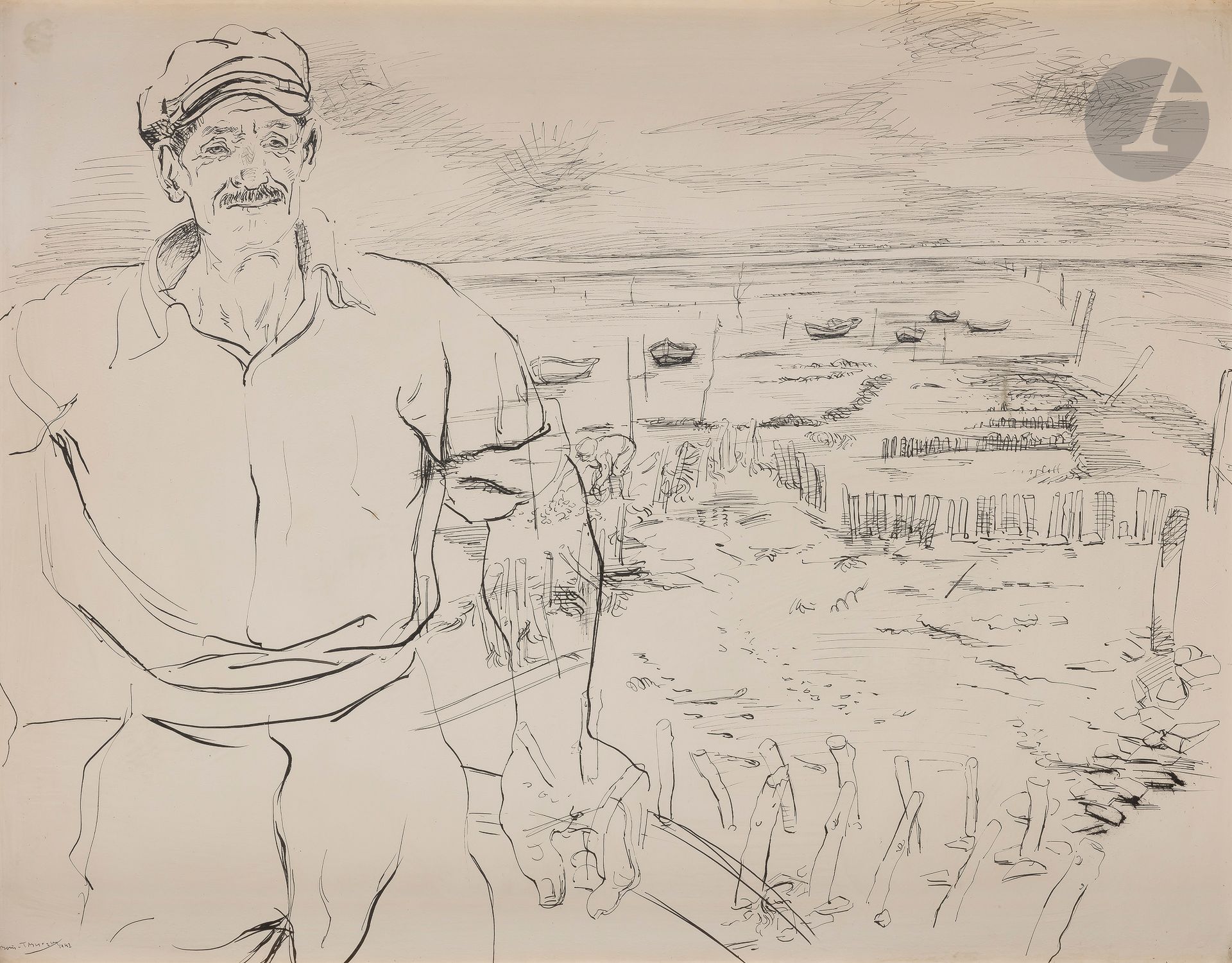 Boris TASLITZKY (1911-2005)
Man and the Beach, 1941
Ink on paper.
Signed and dated lower left.
50 x 64 cm (view)







Keywords:
judaica, jew, jewish, hebrew, rabbis, jewish, torah, hebrew, hebraica, judaism, synagogue, zionism, pessah, pessach, haggada, haggadah, hagada, hagadah, passover, menora, menorah, hannuka, hannuca, hannucca, hanouccah, torah, juden, israélite, Israël, antisemitism, antisémitisme, dreyfus, meguila, sepharade, sefarad, ketouba