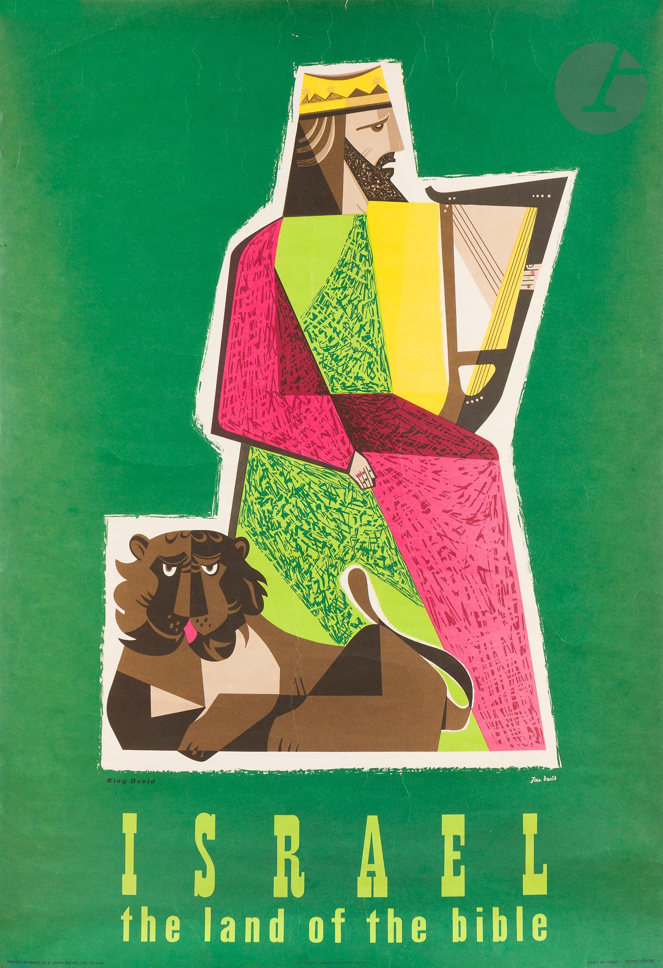 *[AFFICHE-ISRAËL] 
Jean DAVID (1908-1993)
Israël the land of the bible, 
Tel-Aviv, Lewin-Epstein, s.d.
Petits plis.
68 x 48 cm







Mots clés :
judaïca, juif, juive, hébreux, rabbins, jewish, torah, hebrew, hebraica, judaisme, synagogue, sionisme, pessah, pessach, haggada, haggadah, hagada, hagadah, passover, menora, menorah, hannuka, hannuca, hannoucca, hanouccah, torah, juden, israélite, Israël, antisemitism, antisémitisme, dreyfus, meguila, sepharade, sefarad, ketouba