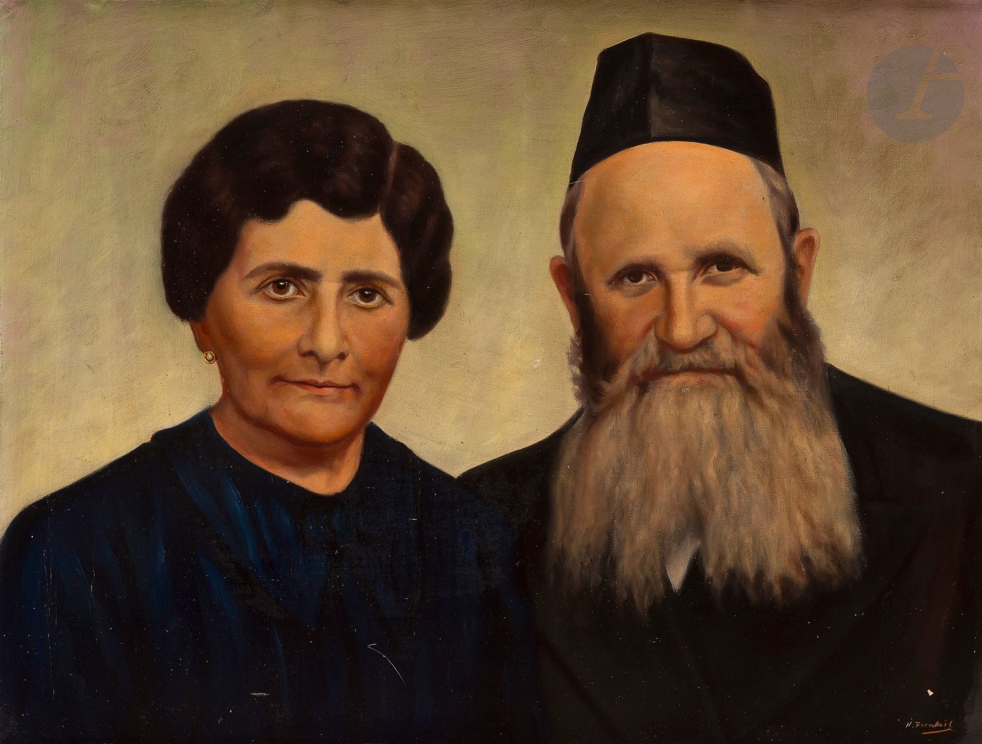 Helena FRENKIEL (1900-1942) 
Jewish couple
Oil on canvas.
Signed lower right.
50 x 64 cm







Keywords:
judaica, jew, jewish, hebrew, rabbis, jewish, torah, hebrew, hebraica, judaism, synagogue, zionism, pessah, pessach, haggada, haggadah, hagada, hagadah, passover, menora, menorah, hannuka, hannuca, hannucca, hanouccah, torah, juden, israélite, Israël, antisemitism, antisémitisme, dreyfus, meguila, sepharade, sefarad, ketouba