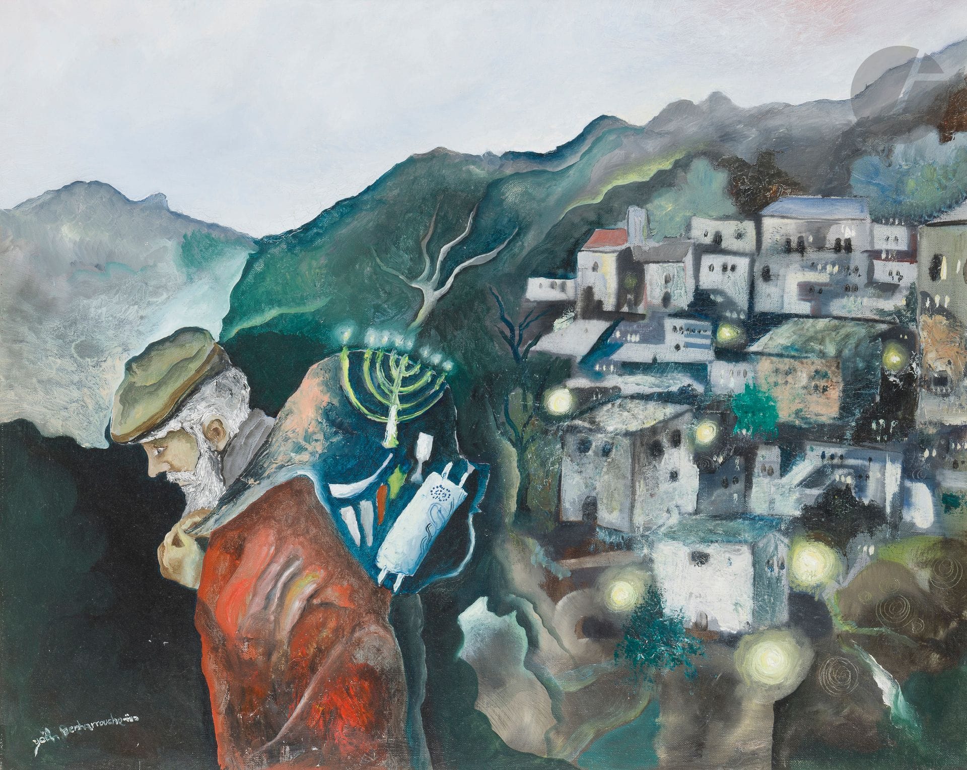 Yoël BENHARROUCHE (né en 1961)
Le Juif errant
Huile sur toile.
Signée en bas à gauche.
69 x 81 cm
Cadre.







Mots clés :
judaïca, juif, juive, hébreux, rabbins, jewish, torah, hebrew, hebraica, judaisme, synagogue, sionisme, pessah, pessach, haggada, haggadah, hagada, hagadah, passover, menora, menorah, hannuka, hannuca, hannoucca, hanouccah, torah, juden, israélite, Israël, antisemitism, antisémitisme, dreyfus, meguila, sepharade, sefarad, ketouba