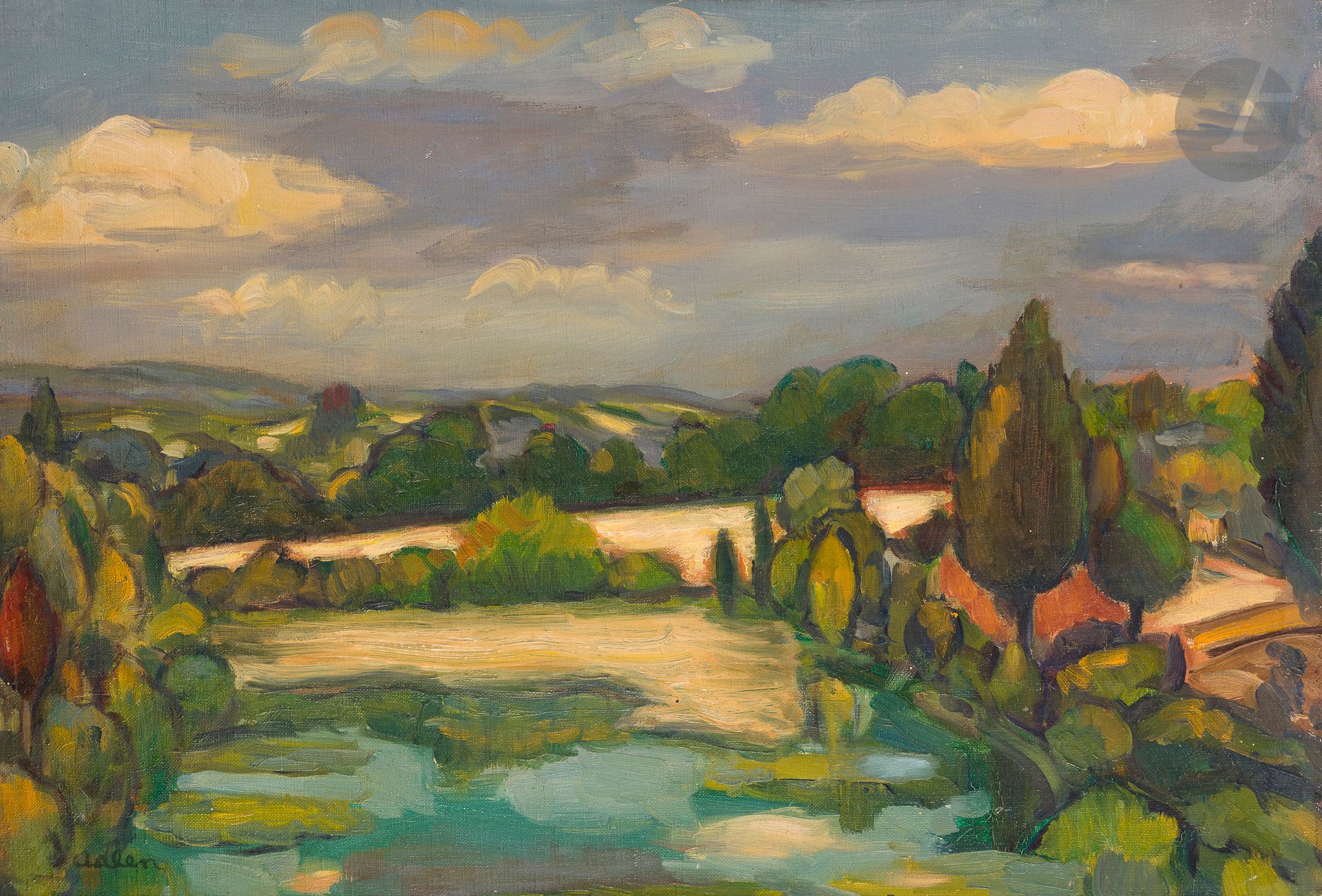 Michel ADLEN (1898-1980) 
Limousin landscape, 1948 
Oil on canvas signed lower left, countersigned, titled and dated on the back. 
Craquelures. 
38 x 55 cm
Framed. 
Provenance: former Mendel Mann collection







Keywords:
judaica, jew, jewish, hebrew, rabbis, jewish, torah, hebrew, hebraica, judaism, synagogue, zionism, pessah, pessach, haggada, haggadah, hagada, hagadah, passover, menora, menorah, hannuka, hannuca, hannucca, hanouccah, torah, juden, israélite, Israël, antisemitism, antisémitisme, dreyfus, meguila, sepharade, sefarad, ketouba