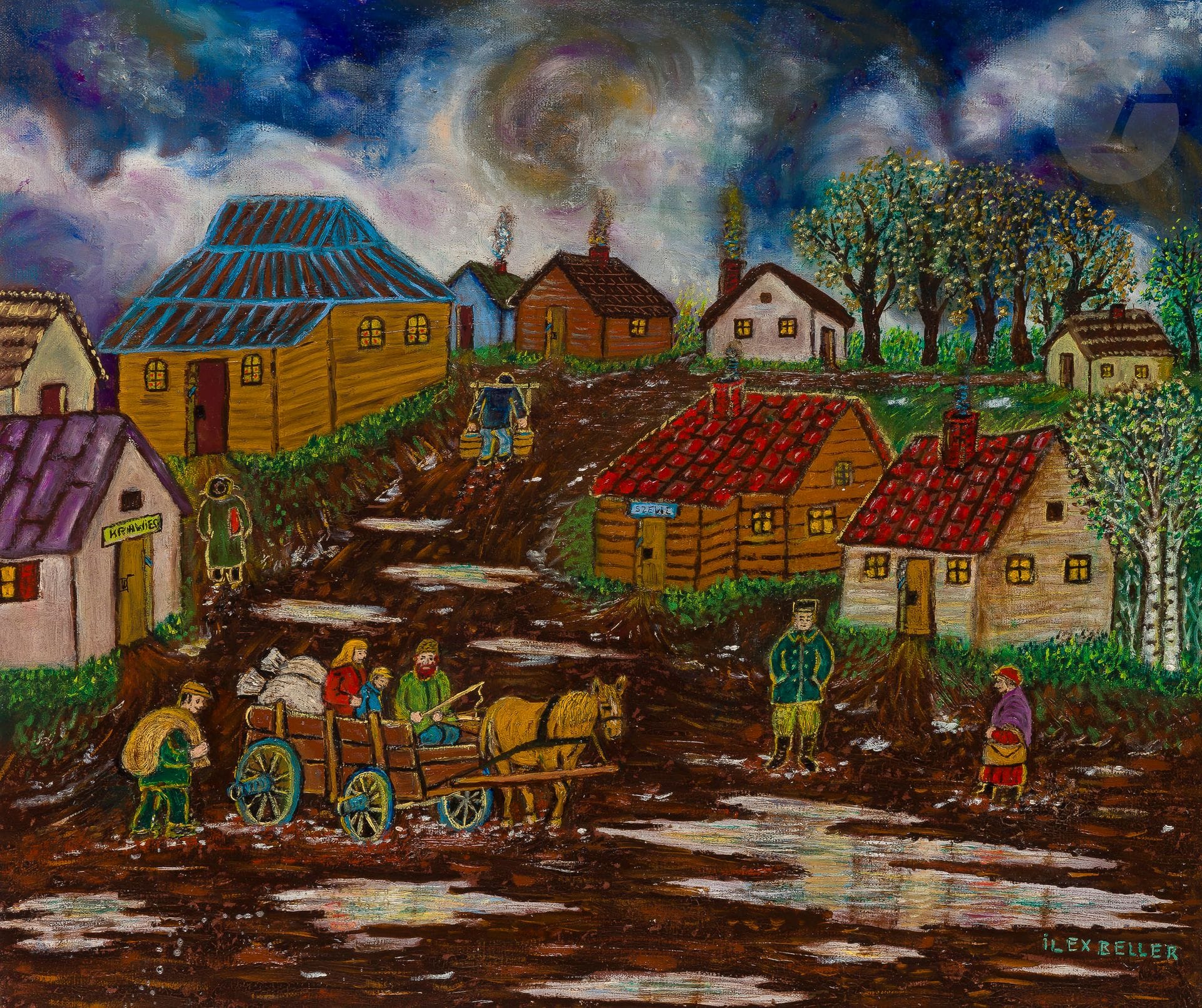 °Chaim BELLER-ILEX (1914-2005)
Village life
Oil on canvas.
Signed lower right.
46 x 55 cm







Keywords:
judaica, jew, jewish, hebrew, rabbis, jewish, torah, hebrew, hebraica, judaism, synagogue, zionism, pessah, pessach, haggada, haggadah, hagada, hagadah, passover, menora, menorah, hannuka, hannuca, hannucca, hanouccah, torah, juden, israélite, Israël, antisemitism, antisémitisme, dreyfus, meguila, sepharade, sefarad, ketouba
