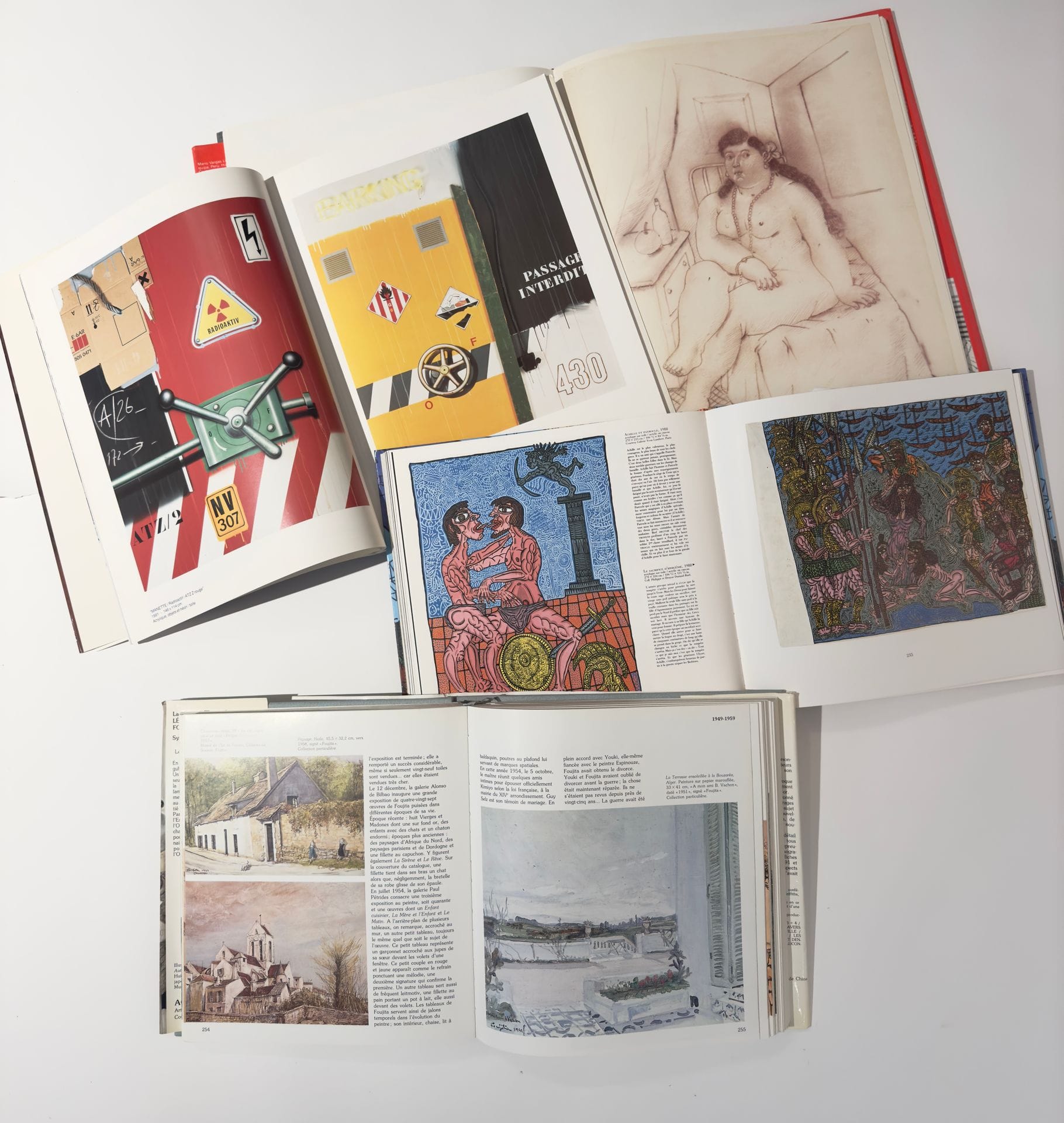 [BEAUX-ARTS] Lot de 4 volumes :

- VARGAS LLOSA Mario
Fernando BOTERO, Dibusos et acuarelas.
William Gelender, New York, 1985.

- KLASEN Peter
Catalogue Exteriors 1991-1992
Guy Pieters Gallery
Envoi de l’auteur, daté, octobre 1992.

- BUISSON Sylvie et Dominique
Leonard FOUJITA, La vie et l’œuvre de Foujita
ACR Edition, 1987.

- MARCADE Bernard
Robert COMBAS, Catalogue raisonné.
Editions de la différence,1991.