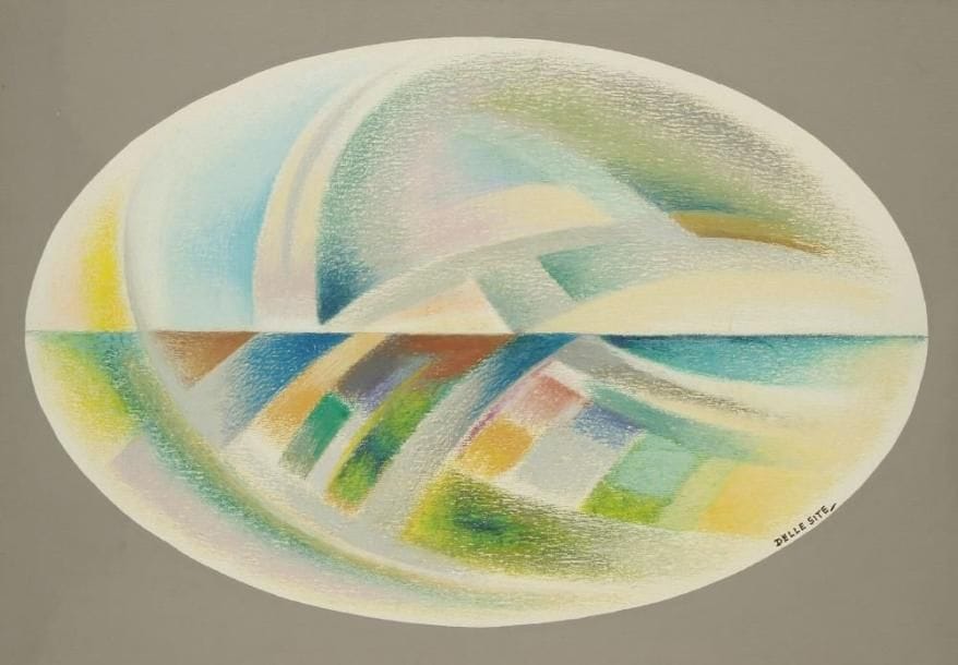 Mino DELLE SITE (1914-1996)
Vue de l?air, 1975. Huile sur toile. Signée en bas à droite. Titrée au dos. 47 x 67 cm Expositions: 1981 Gallipoli, «Les nouvelles lignes directrices» 1987 Rome, «Mino Delle Site Aeropittura futuriste», Galerie des Augustins 1989 Lecce, Musée provincial, Mino Delle Site, Aeropittura et au-delà, depuis 1930 1997 Rome, Rétrospective Mino Delle Site, Association Athenaeum N.A.E. 2003 Rome, Mino Delle Site, Aeropittura futuriste, Galerie d?Europe 2006 Rome, Mino Delle Site, Galerie Nationale d?Art Moderne - Musée Boncompagni Ludovisi 2006 Lecce, Musée provincial, Mino Delle Site (Dixième anniversaire de sa mort)Bibliographie: Monographie Mino Delle Site, Fabrizio Fabbri Editore EFFE, Pérouse, 2006, reproduit page 114